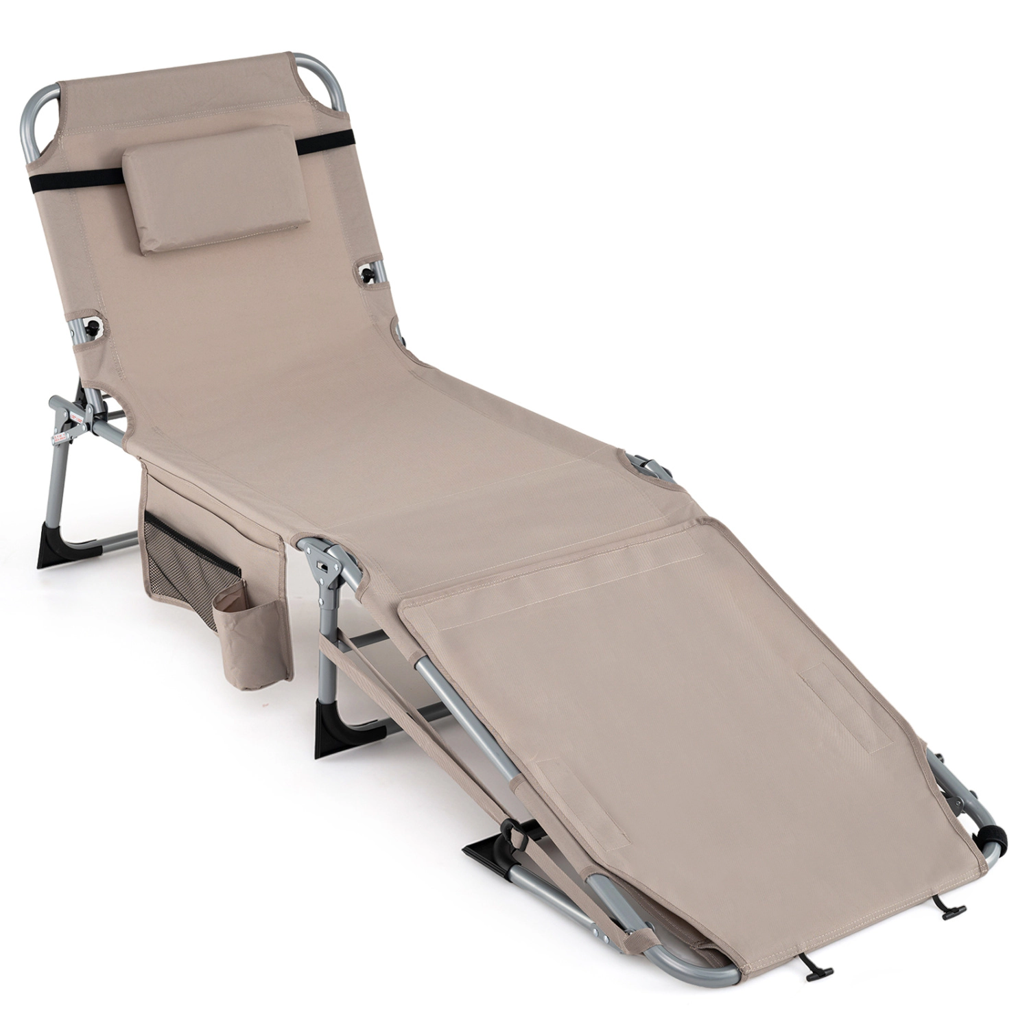 LJG Tanning Chair with Face Arm Holes Portable Sunbathing