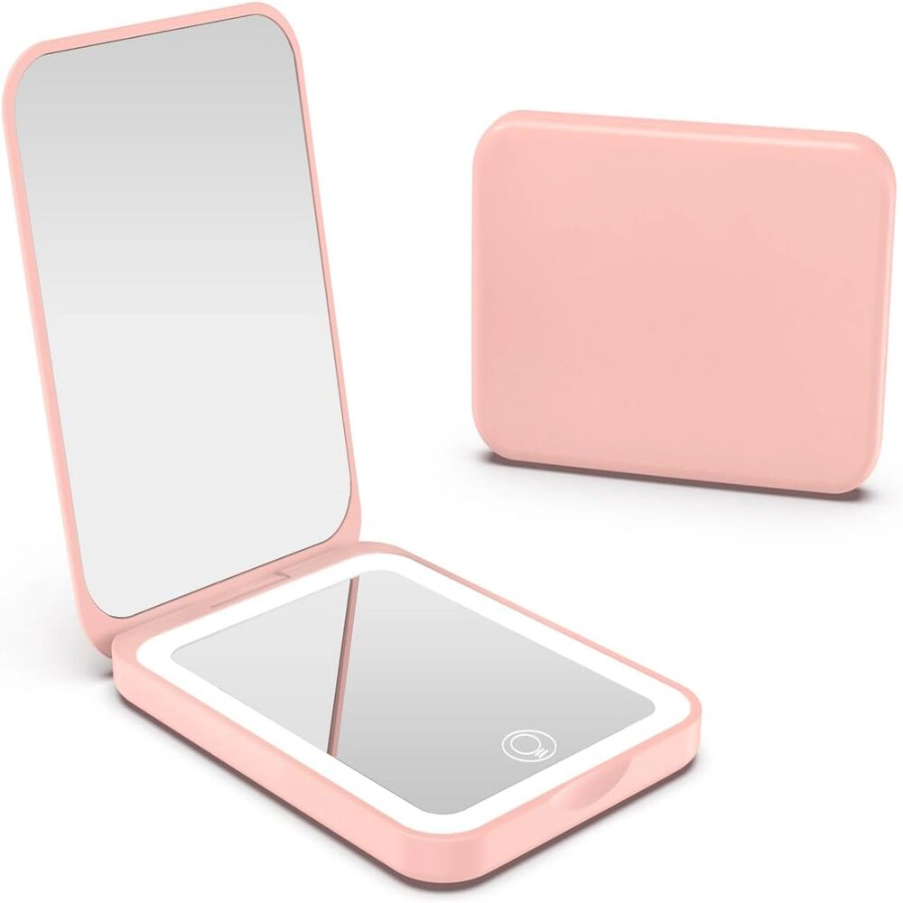 Novsight Trading Unisex Lighted Pocket Compact Mirror with 1X/3X Magnification