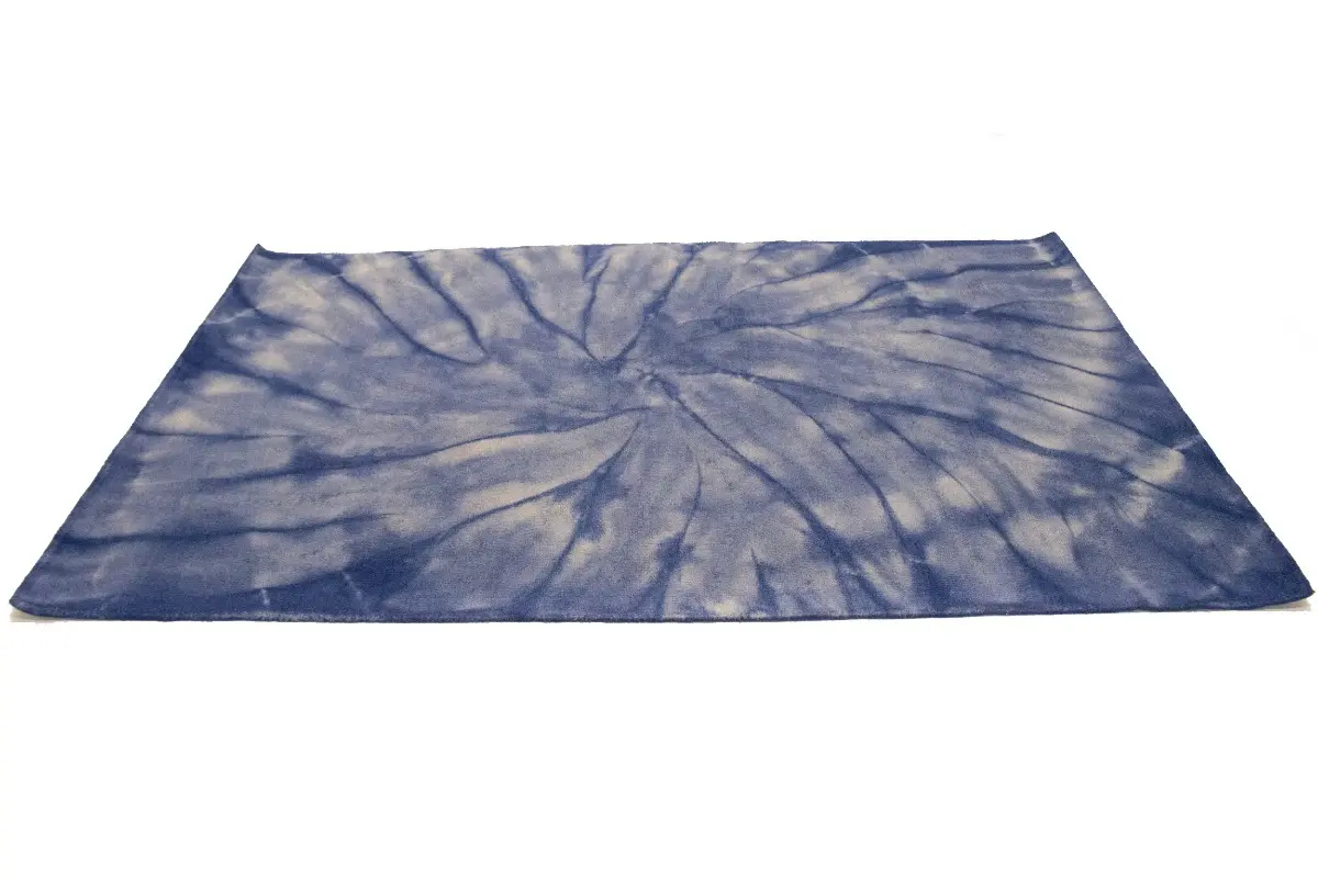 Magic Rugs 5'0 X 8'0 Purple-navy Tie-Dye Hand-Tufted Contemporary Wool Rug