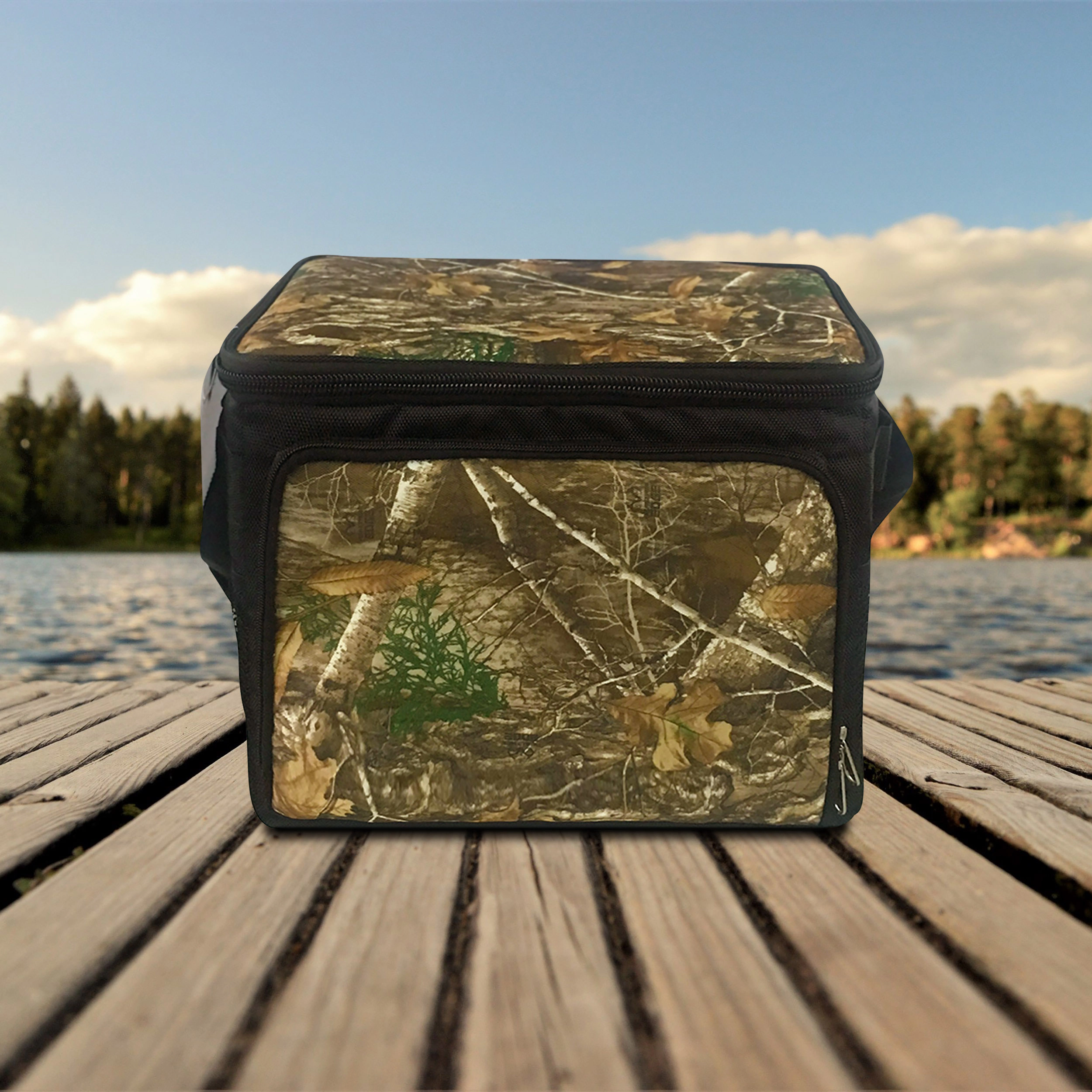 Brentwood Kool Zone 6 Can Insulated Cooler Bag with Hard Liner in Realtree Edge Camo