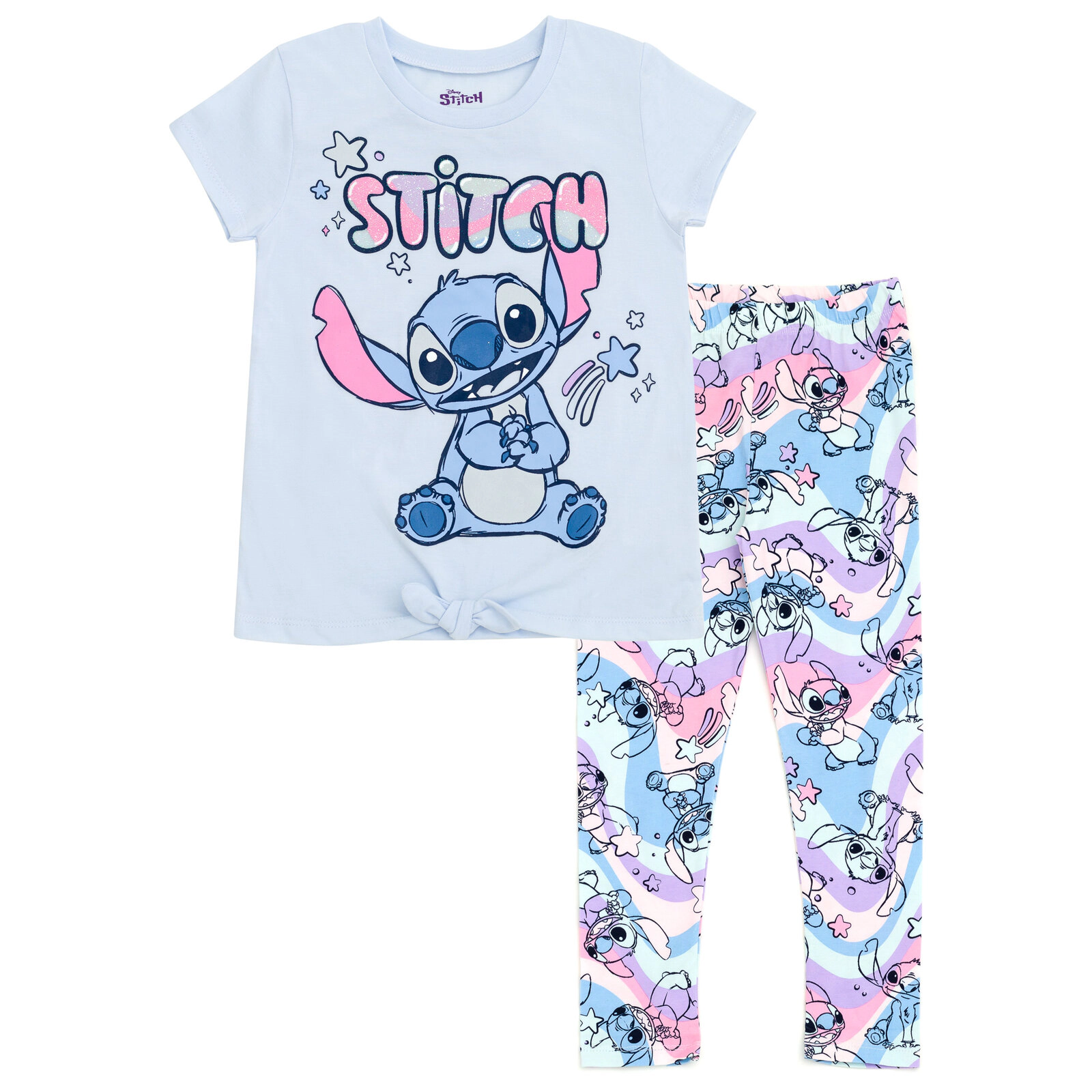Disney Lilo & Stitch Girls' 2-Piece T-Shirt and Pants Set