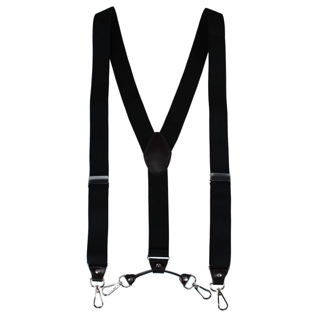 CTM Men's Elastic Y-Back Sleek Swivel Hook Suspenders