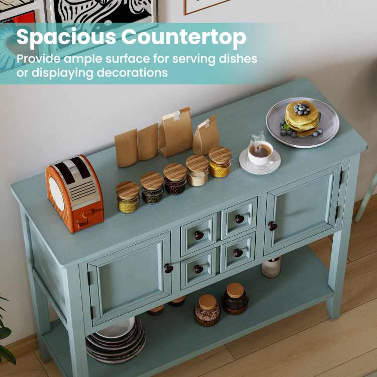 Hivvago Buffet Sideboard Cabinet With 2 Doors And Drawers