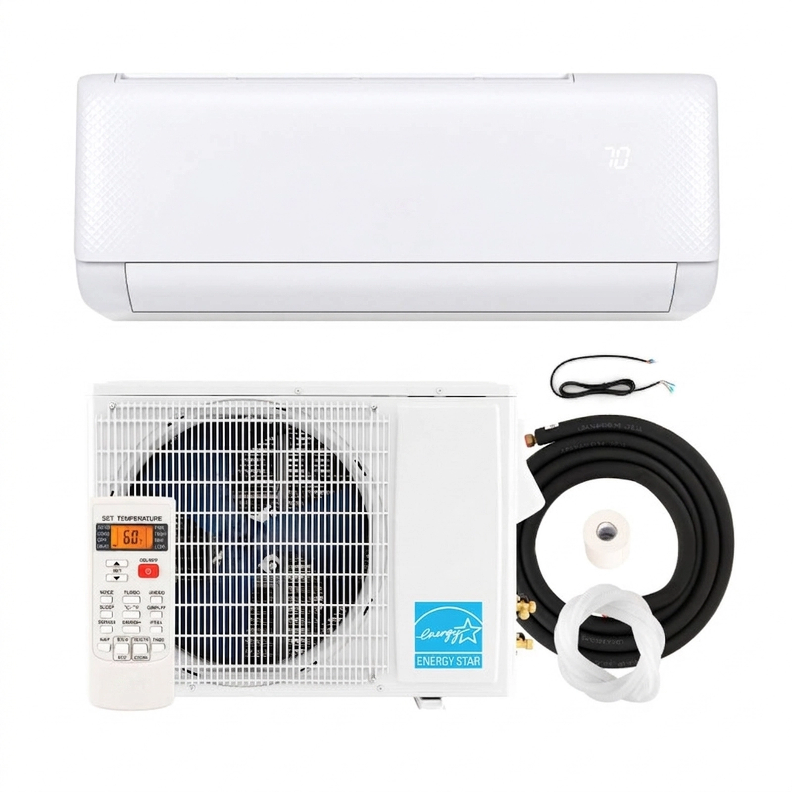 SUGIFT 12000-BTU 21-SEER2 208-230V 750-sq ft Ductless Mini Split Air Conditioner with Heat Pump and Inverter