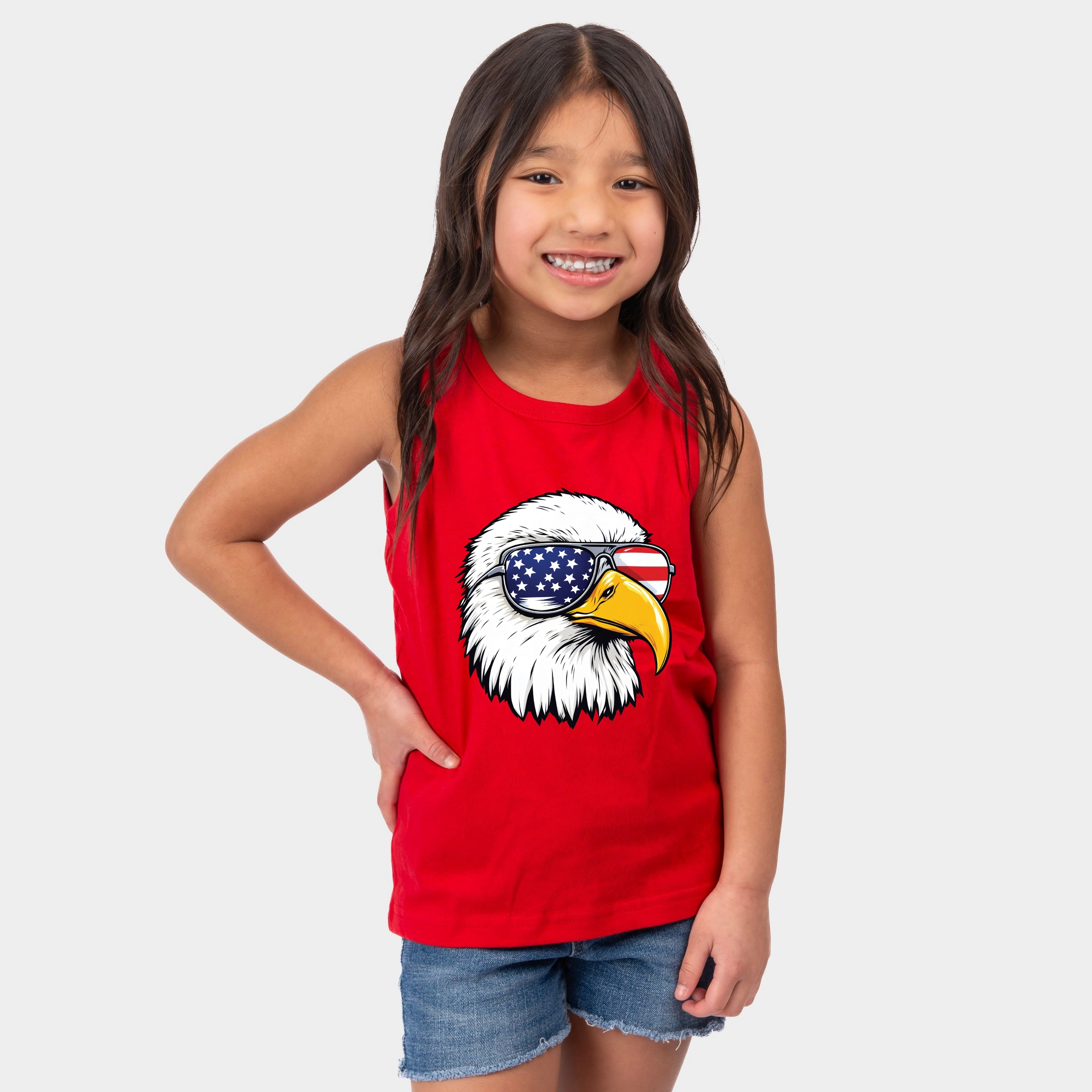 The Juniper Shop - Patriotic Eagle Sunglasses Youth Tank Top