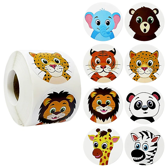 Wrapables Animal Sticker Roll, Stickers for Sealing Cards, Envelopes ...