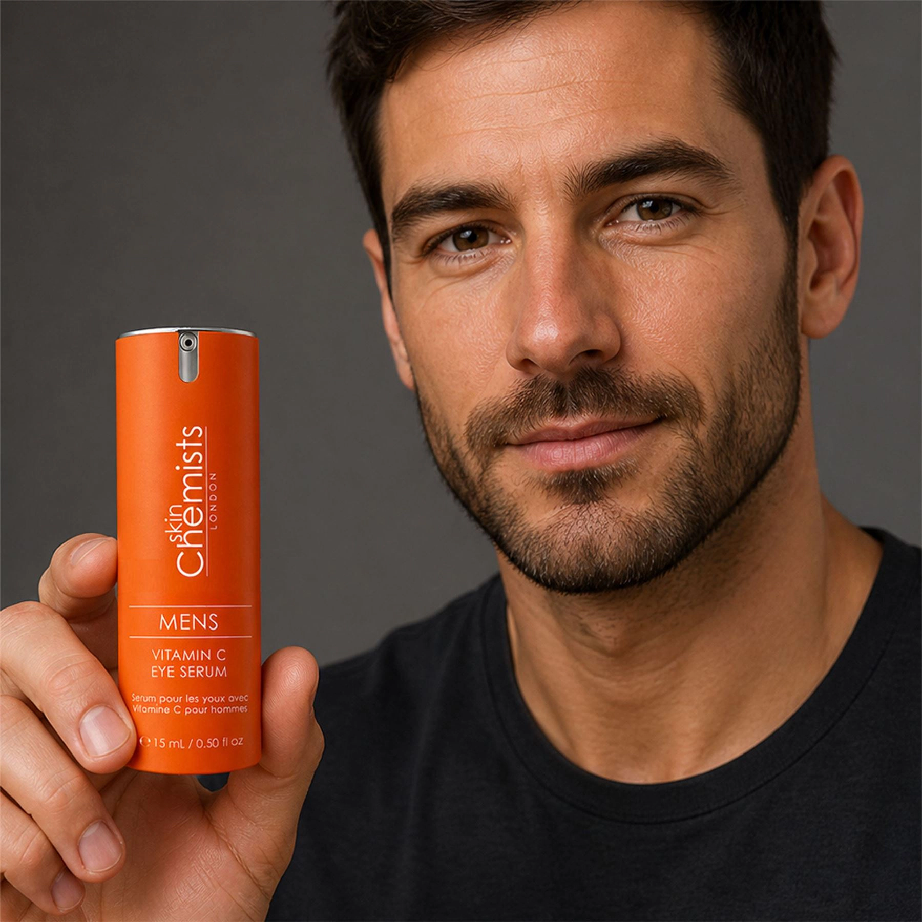 skinChemists Men's Vitamin C Eye Serum 15ml - Brightening Anti-Aging Treatment