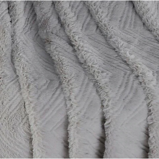 Kate Aurora Salon de Maison Faux Shearling Ultra Plush Gray Chevron ...