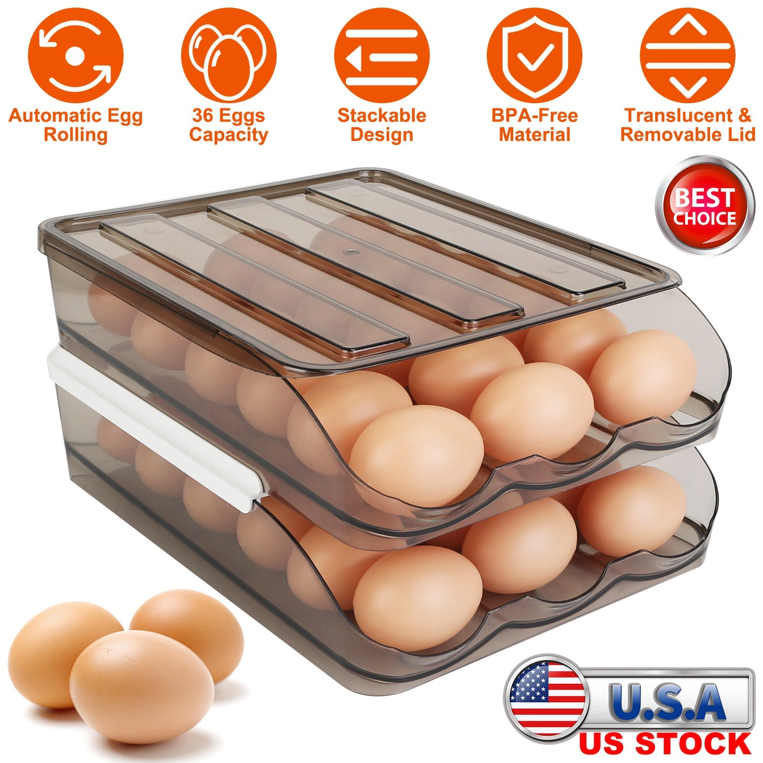 IMounTEK Unisex Double-Layer Egg Storage Container