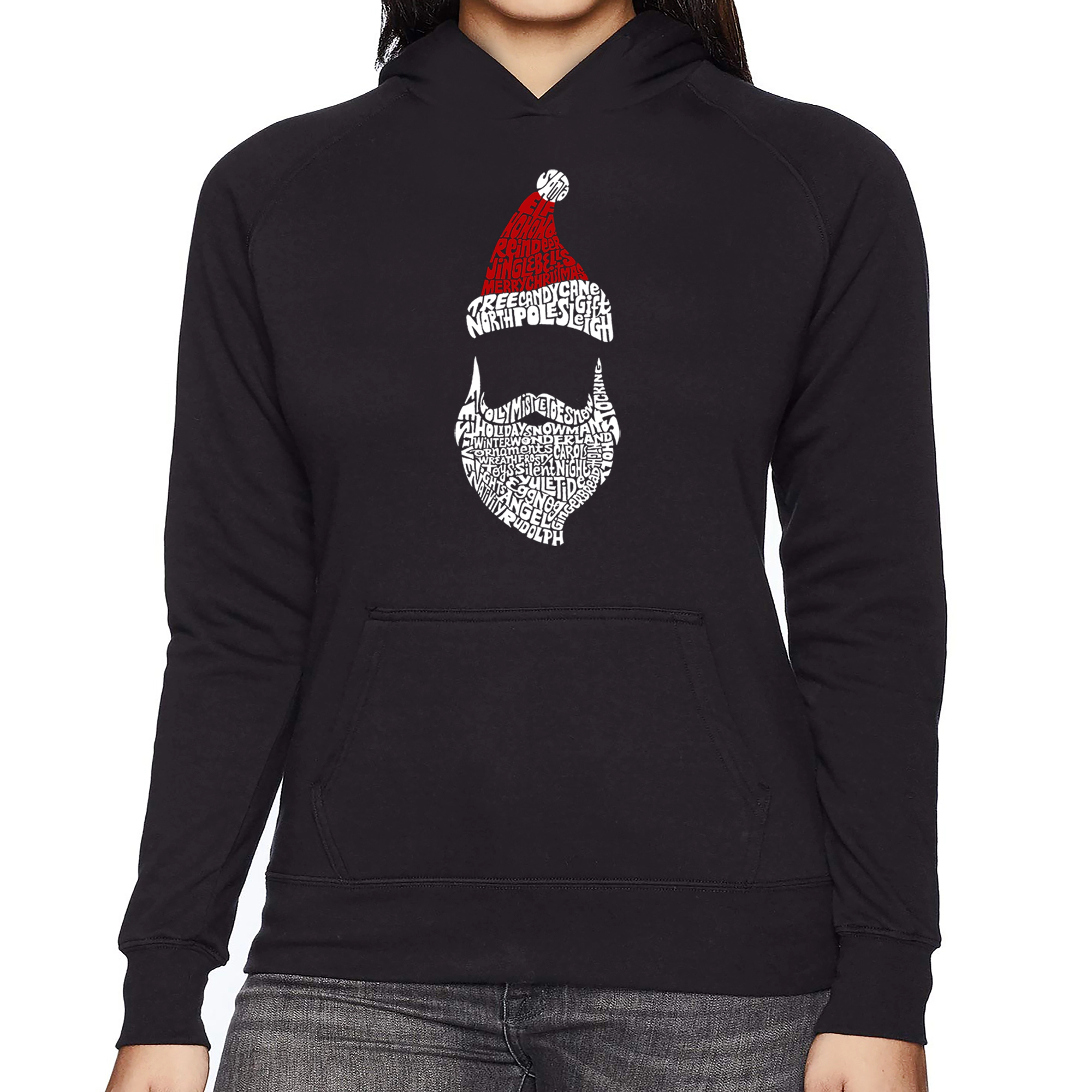 LA Pop Art Santa Claus - Women's Word Hooded Sweatshirt