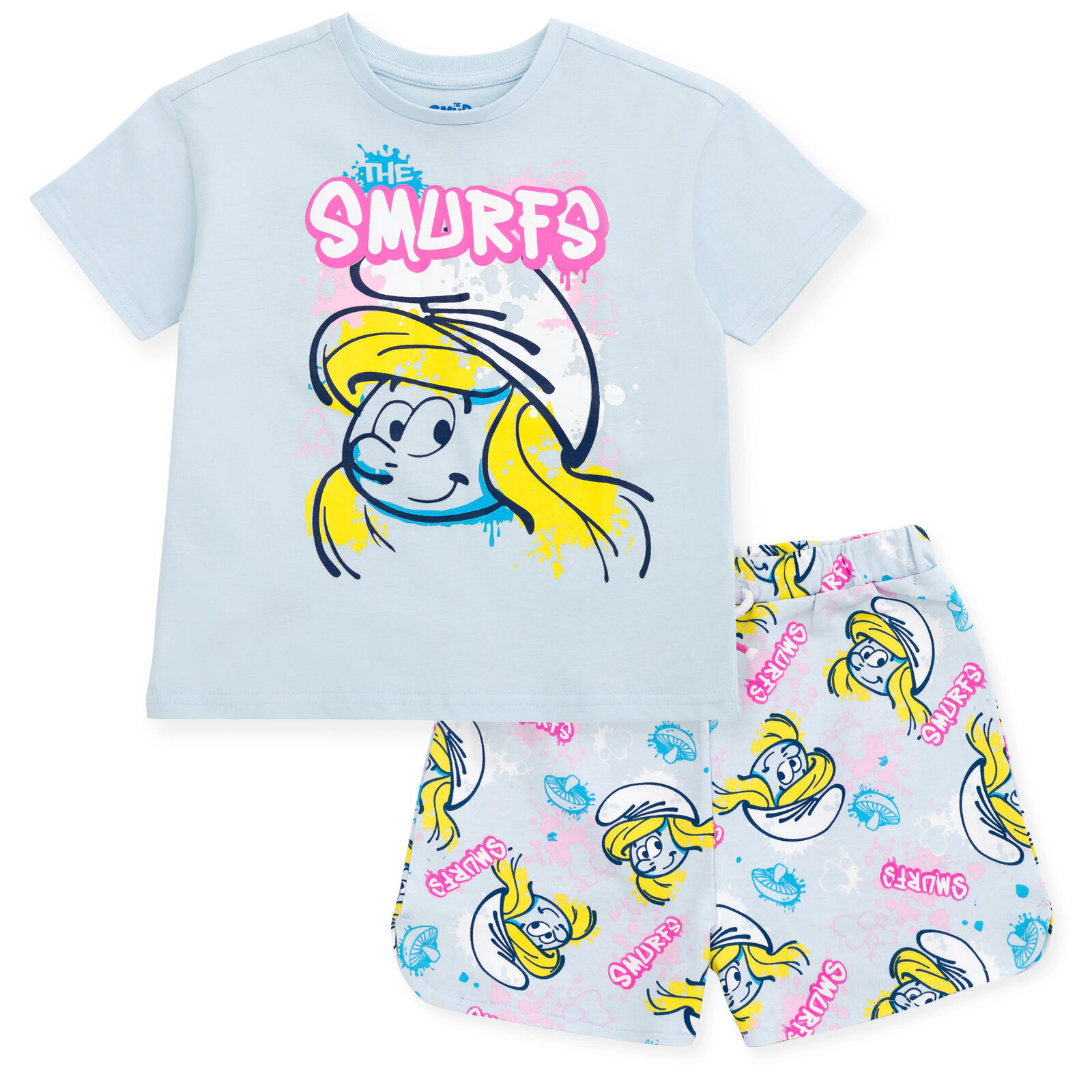 The Smurfs Smurfette Girls' 2-Piece T-Shirt and Shorts Set