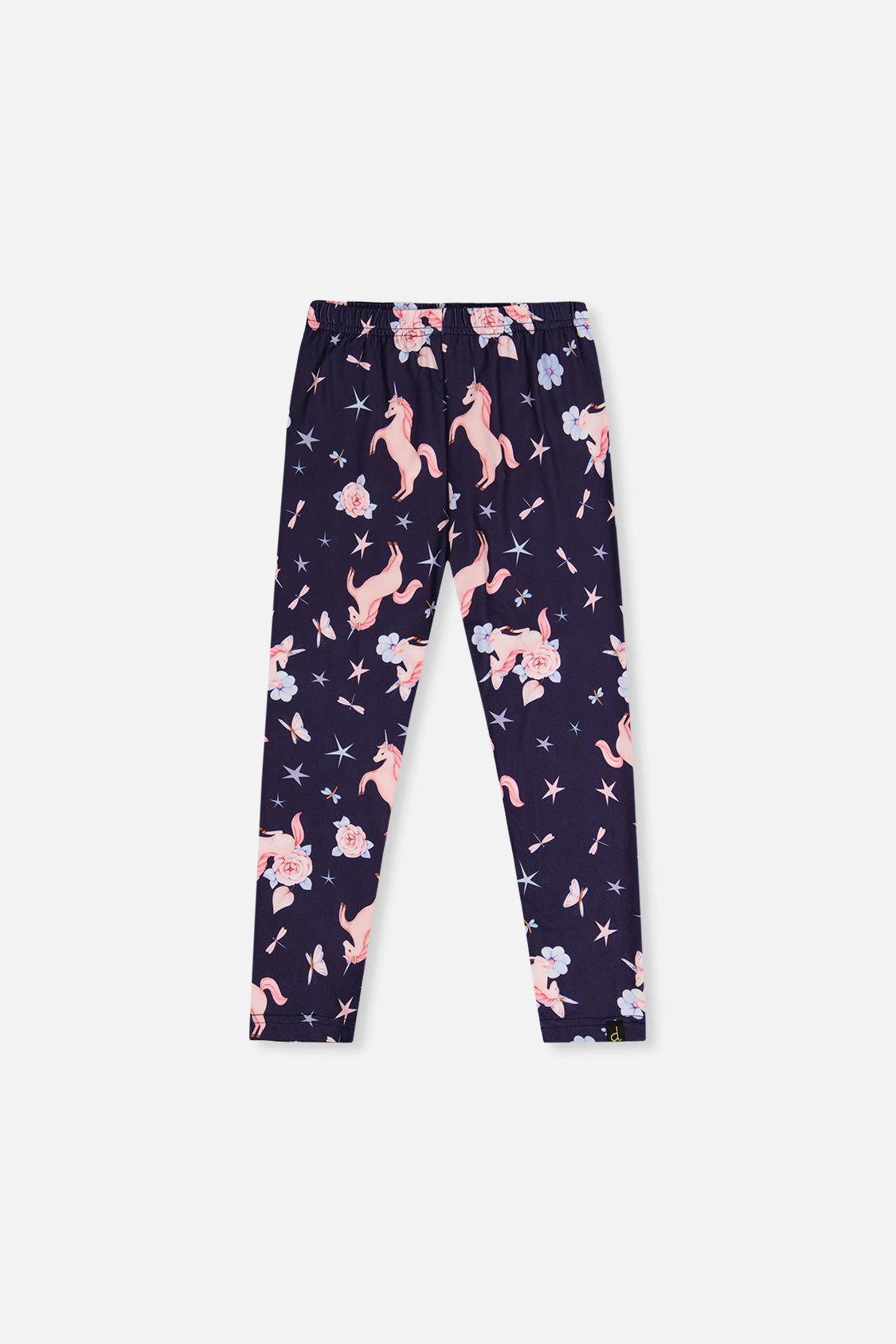 Deux par Girls Unicorn Print Elastic-Waist Jersey Leggings
