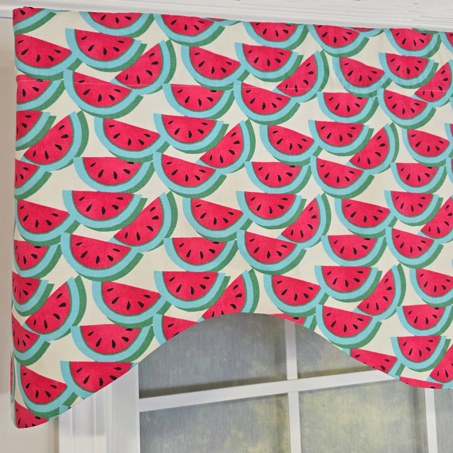 RLF Home Sandias Cornice Valance - 100% Cotton with Ivory Lining 50" x 17"  Cream