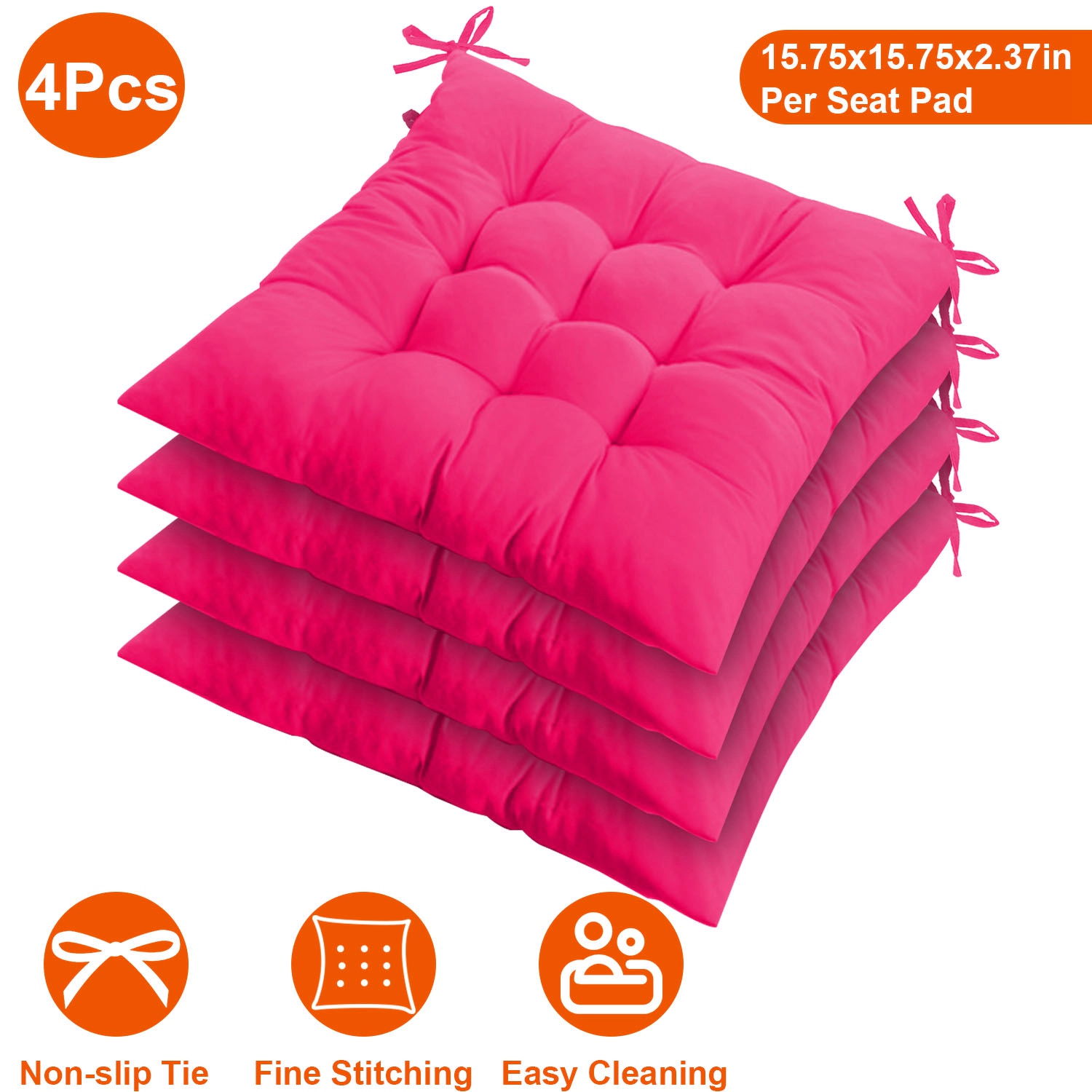 GBruno Soft Tie-On Square Chair Cushion Pads