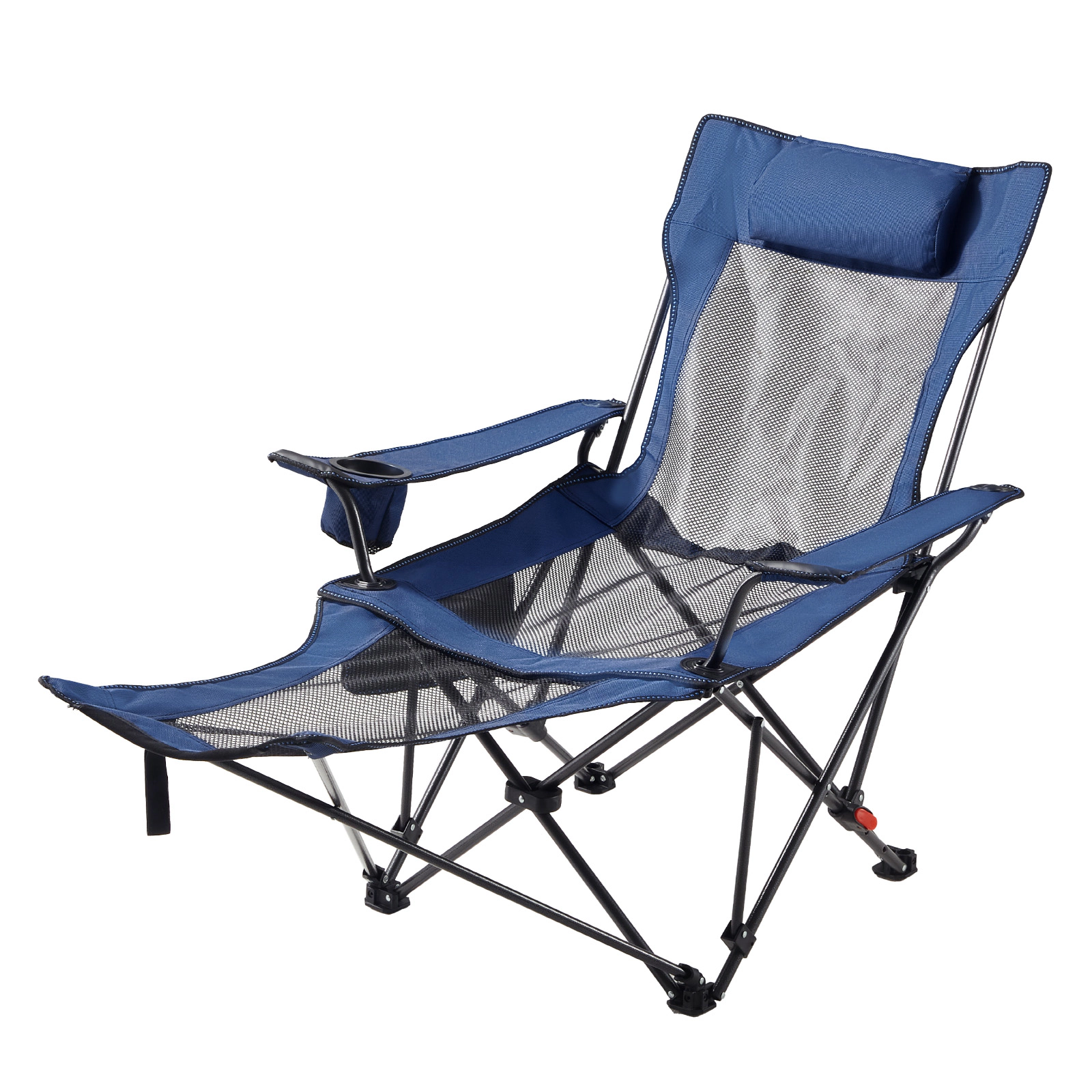 HONGGE Reclining Camping Chair 4 Adjustable Positions Portable Folding Lounger for Adults Mesh Beach with