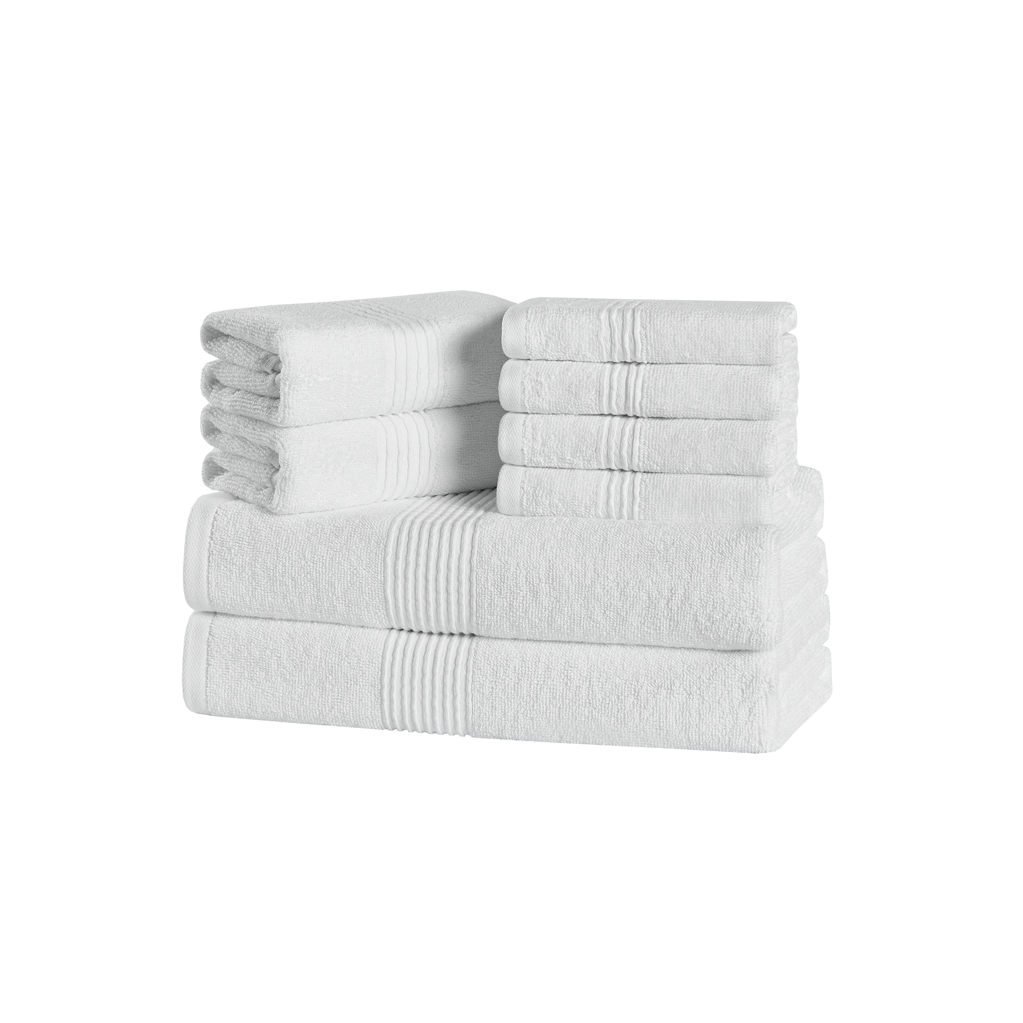 Sweet Home Collection 100% Combed Cotton 8pc Bath Towel Set