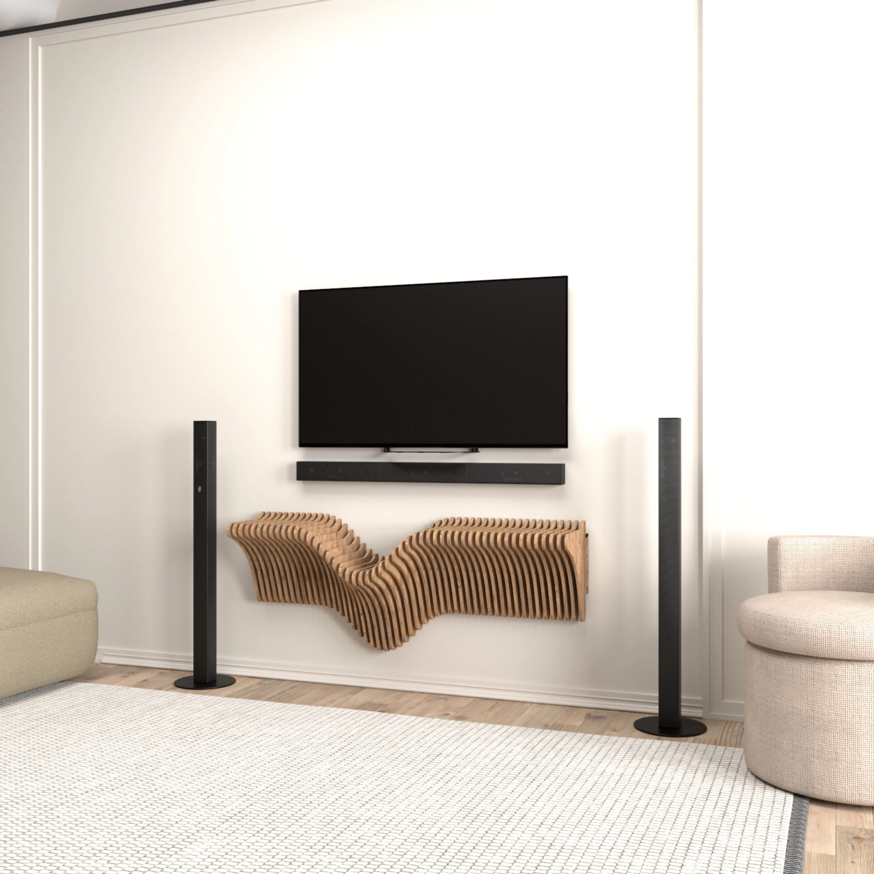 Wear Sierra 40" Geometric Floating Wall Shelf