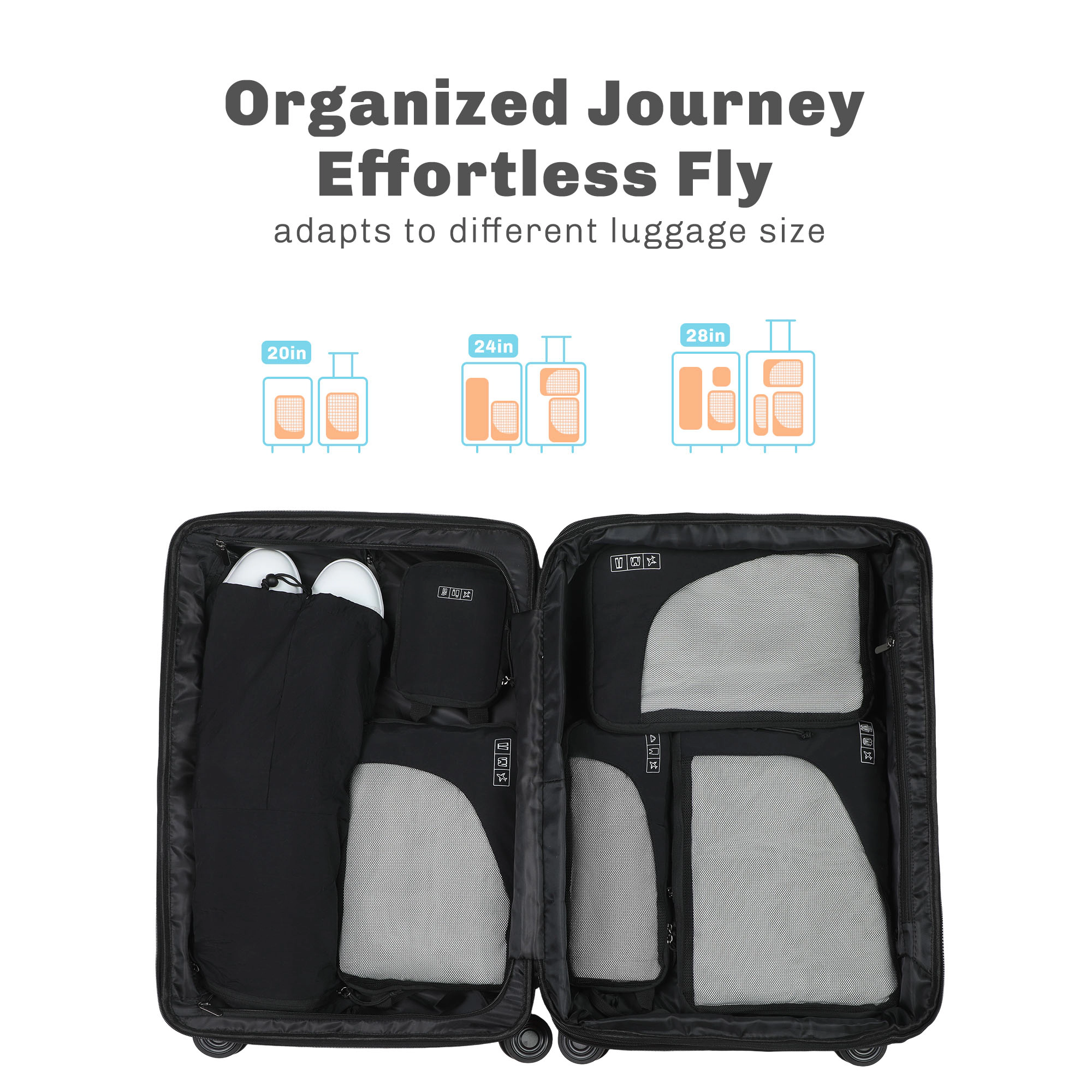 Hynes Eagle Unisex Compression Packing Cubes Set