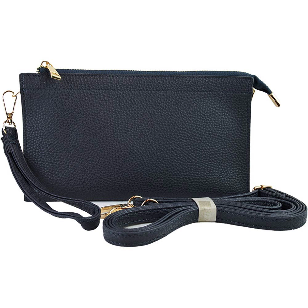Fashnzfab Faux Leather Slim Wallet Crossbody Bag