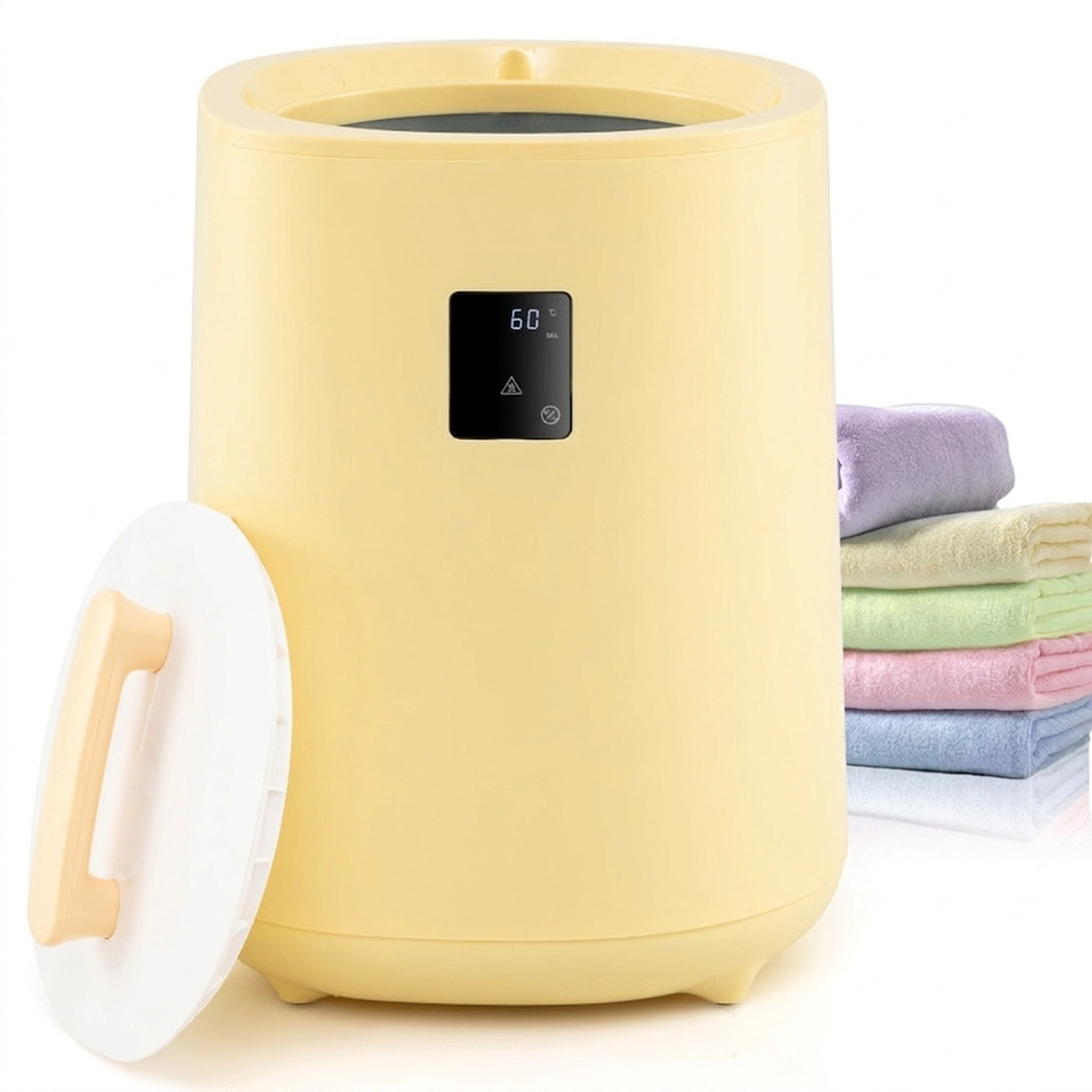SUGIFT 18L LED Display Auto Shut Off Aromatherapy Holder Towel Warmer Bucket 14-in x 14-in x 20-in 380W Yellow