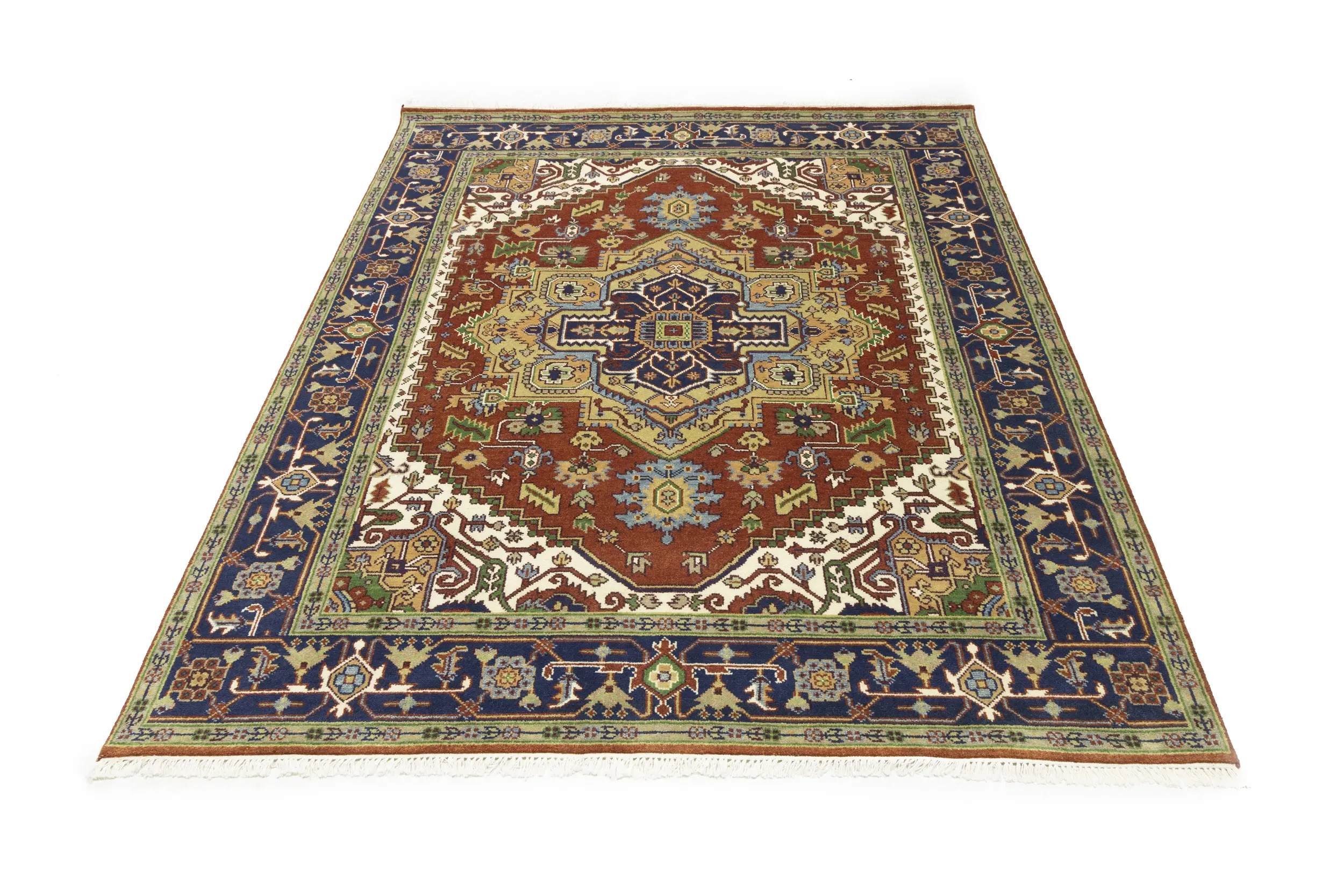 Magic Rugs 8'3 X 10'0 Rusty Red Heriz Hand Knotted Oriental Wool Rug