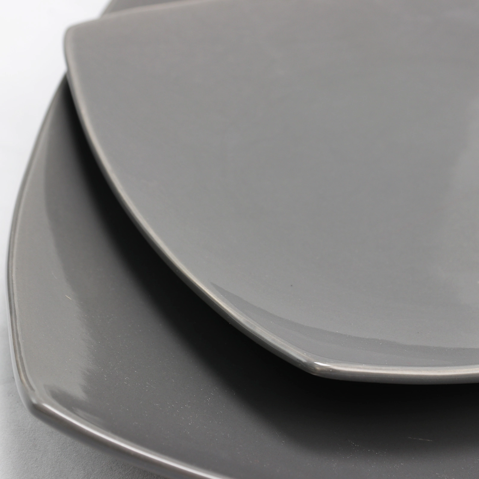 Gibson Home Soho Lounge Square Dinnerware Set in Gray, Set of 16 Piece