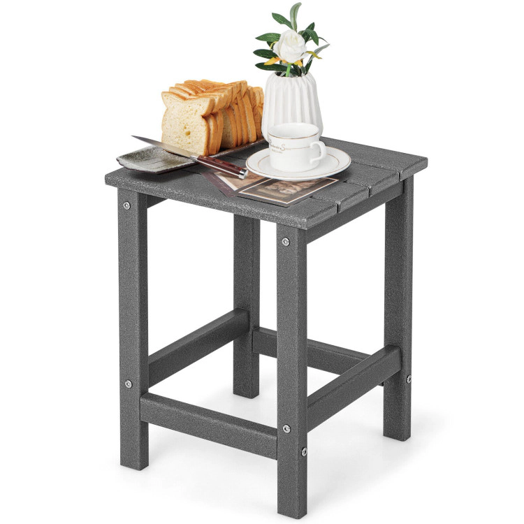 Hivvago 14 Inch Square Weather-Resistant Adirondack Side Table