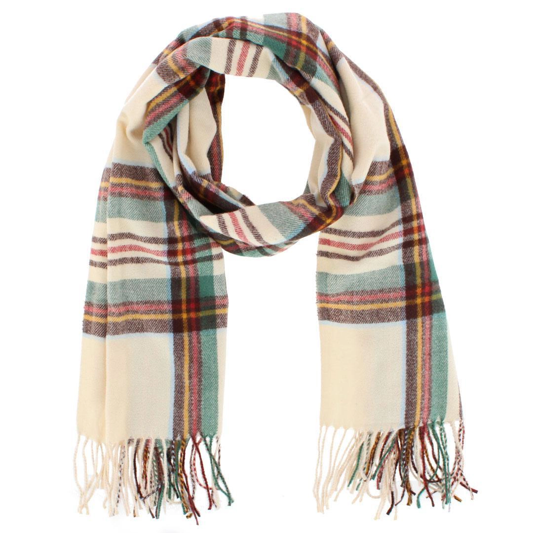 CTM Adult Classic Plaid Soft Winter Scarf with Fringe
