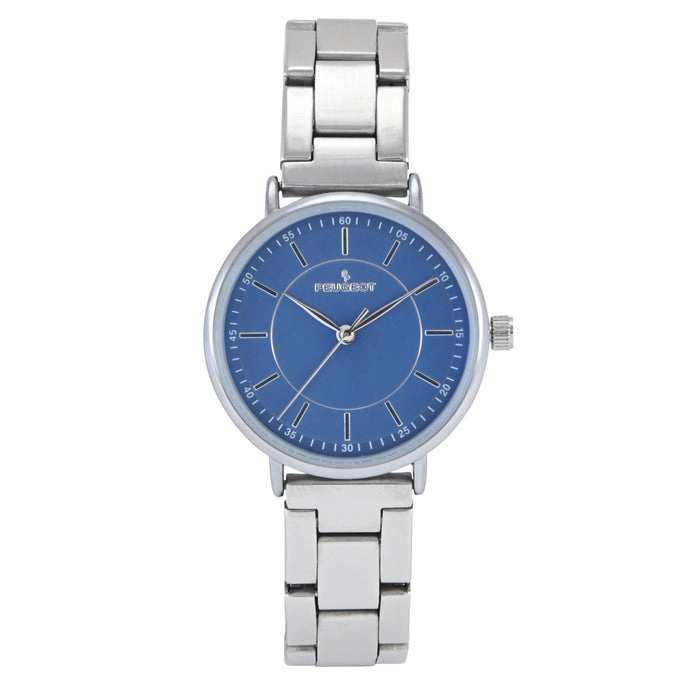 Peugeot Women's Watch 30mm Blue Dial Sleek Stainless Steel Bracelet