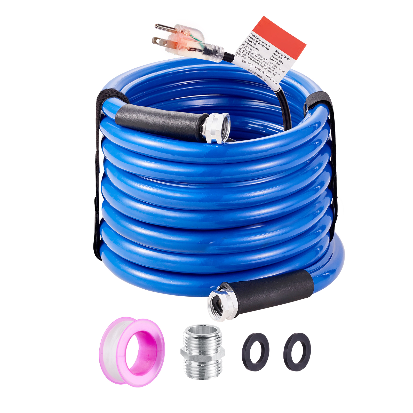 HONGGE Heated Water Hose for RV Heated Drinking Water Hose Antifreeze to -45°F Automatic Self-regulating 5/8" I.D. with