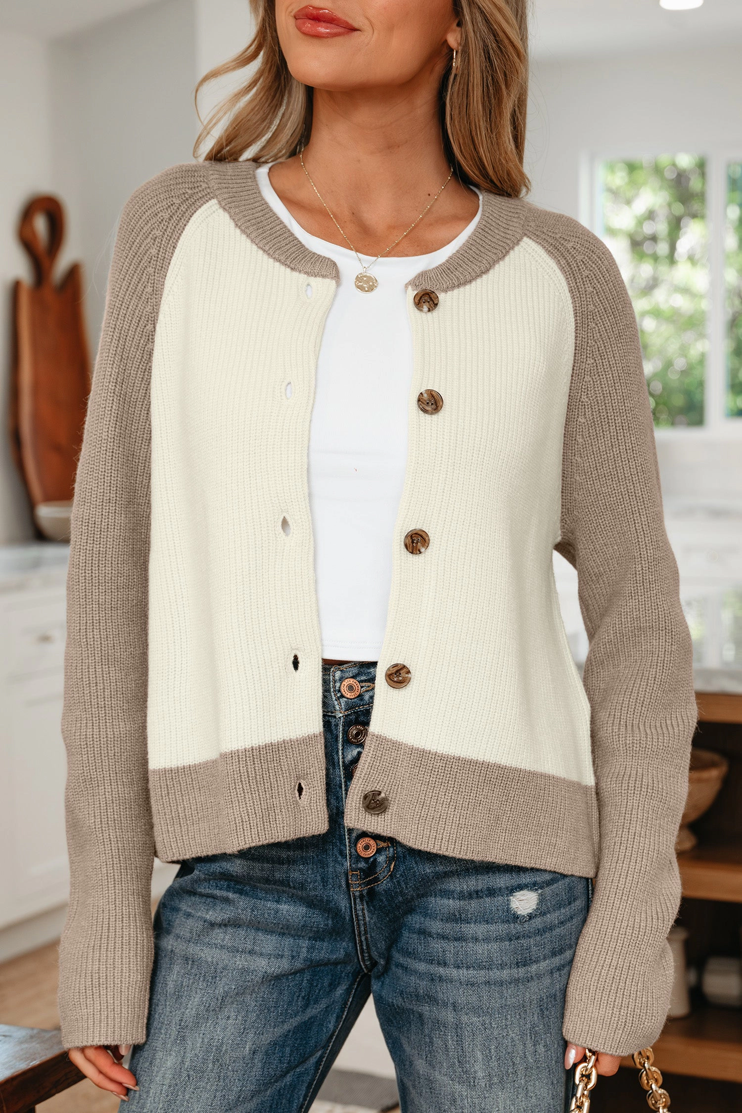Threaded Pear Women's Maryam Ribbed Knit Down Sweater