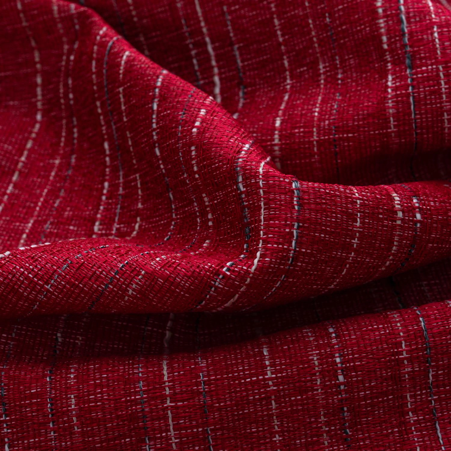 RT Designer Collection Kensington Jacquard Foam Backed Luxurious Decorative Grommet Curtain Panel 54" x 95" Red