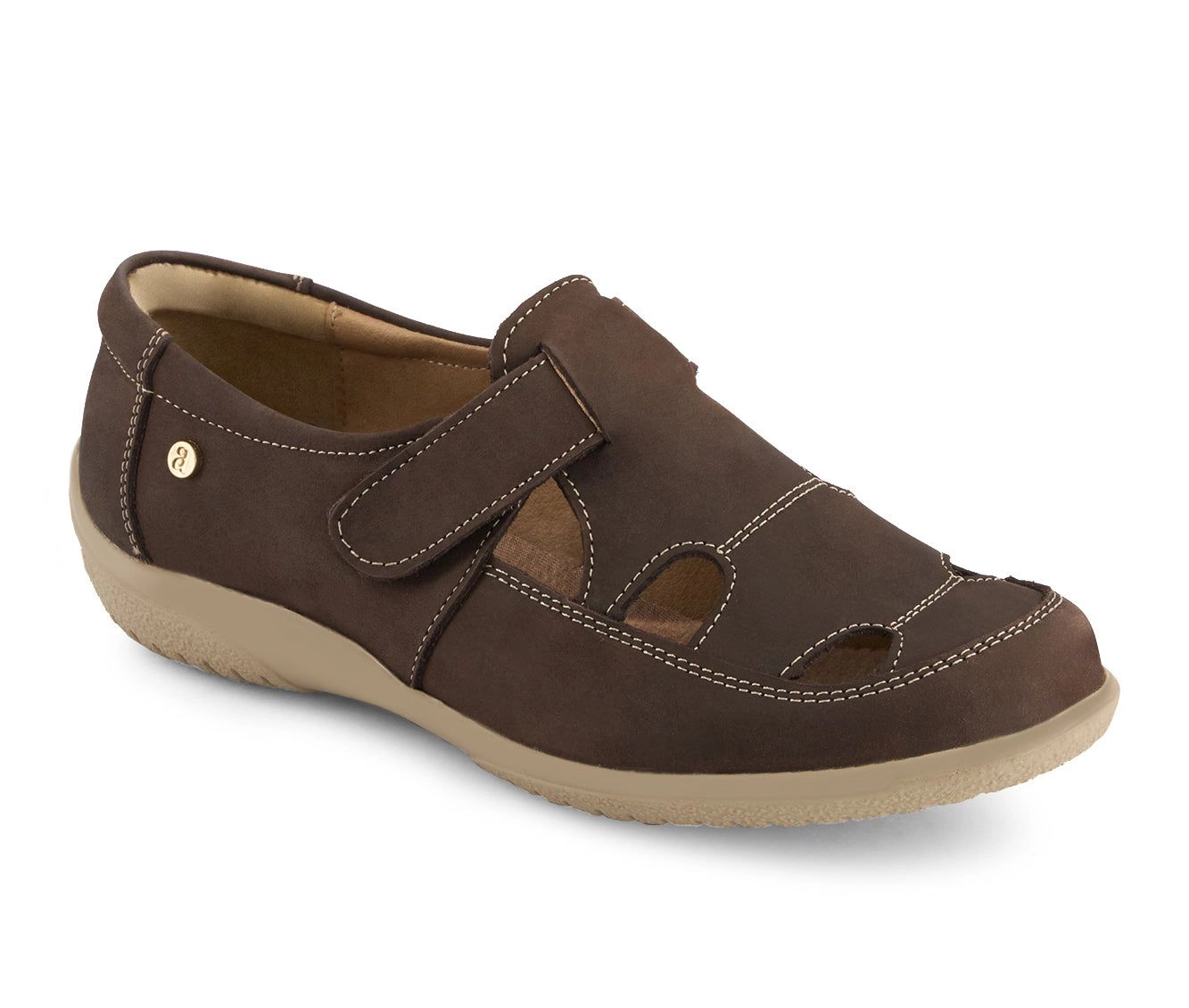 Andrea Womens Comfort Leather Slip On Shoes
