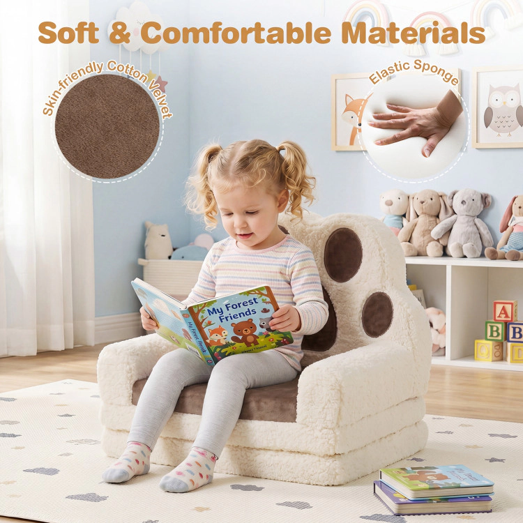 Hivvago 2-In-1 Convertible Kids Sofa To Lounger With Removable Cover