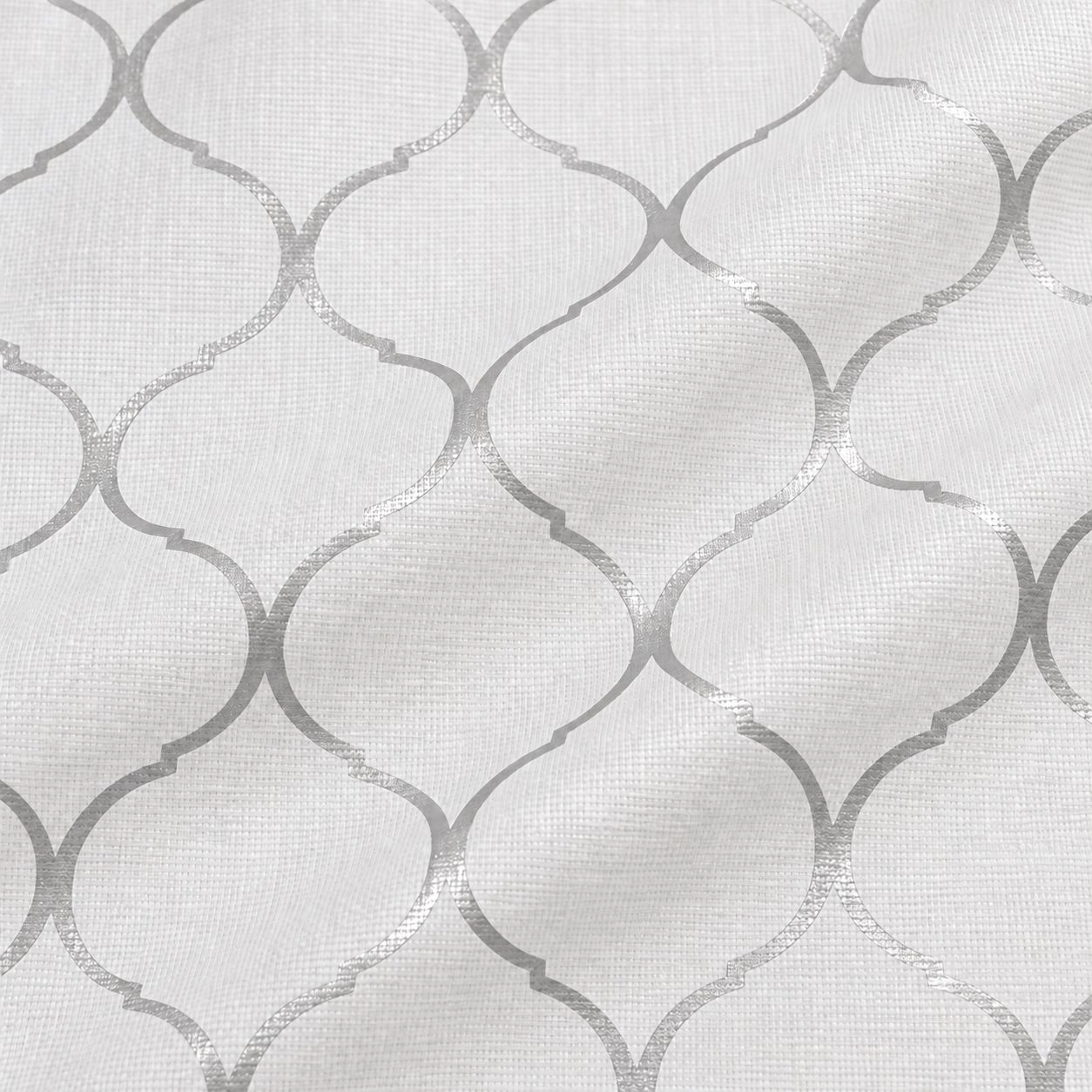 Kate Aurora 2 Pack Metallic Lattice Clover Ultra Luxurious Window Curtains