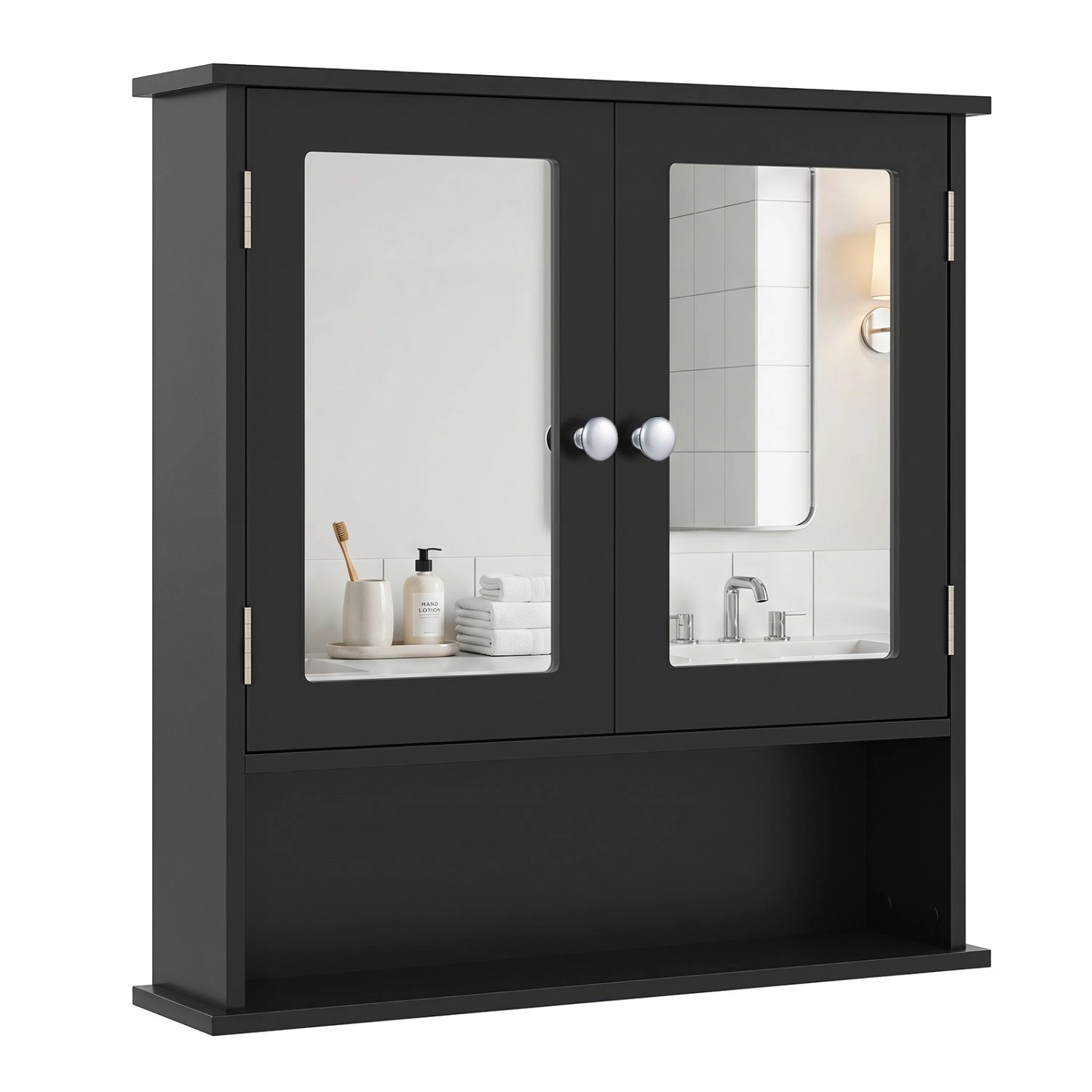 SlickBlue Space Saving Medicine Cabinet with Mirror Door for Bathroom Organization