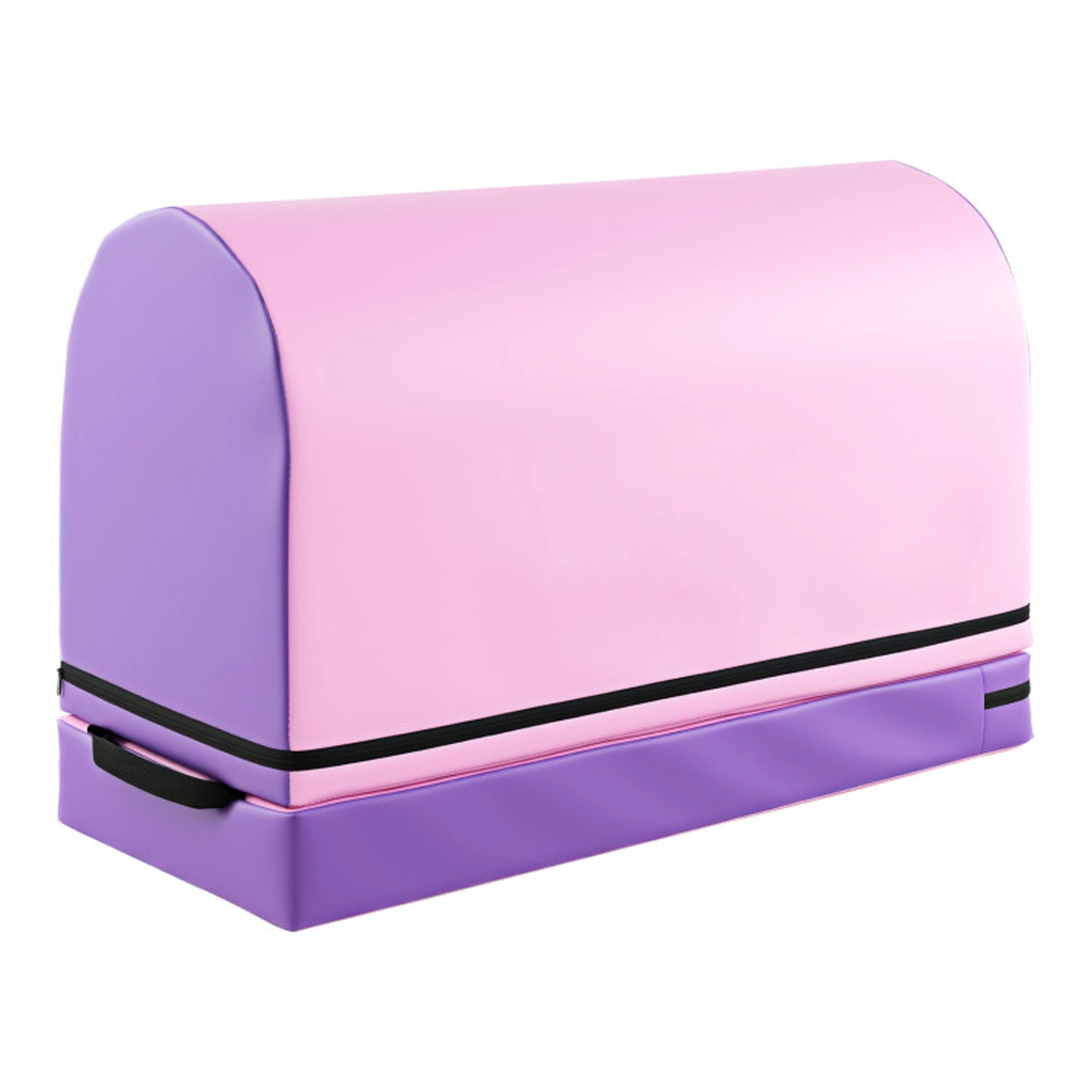 SUGIFT 35.5-in PU Leather Gymnastics Vaulting Box with Detachable 4-in Heightening Pad and Carry Handle