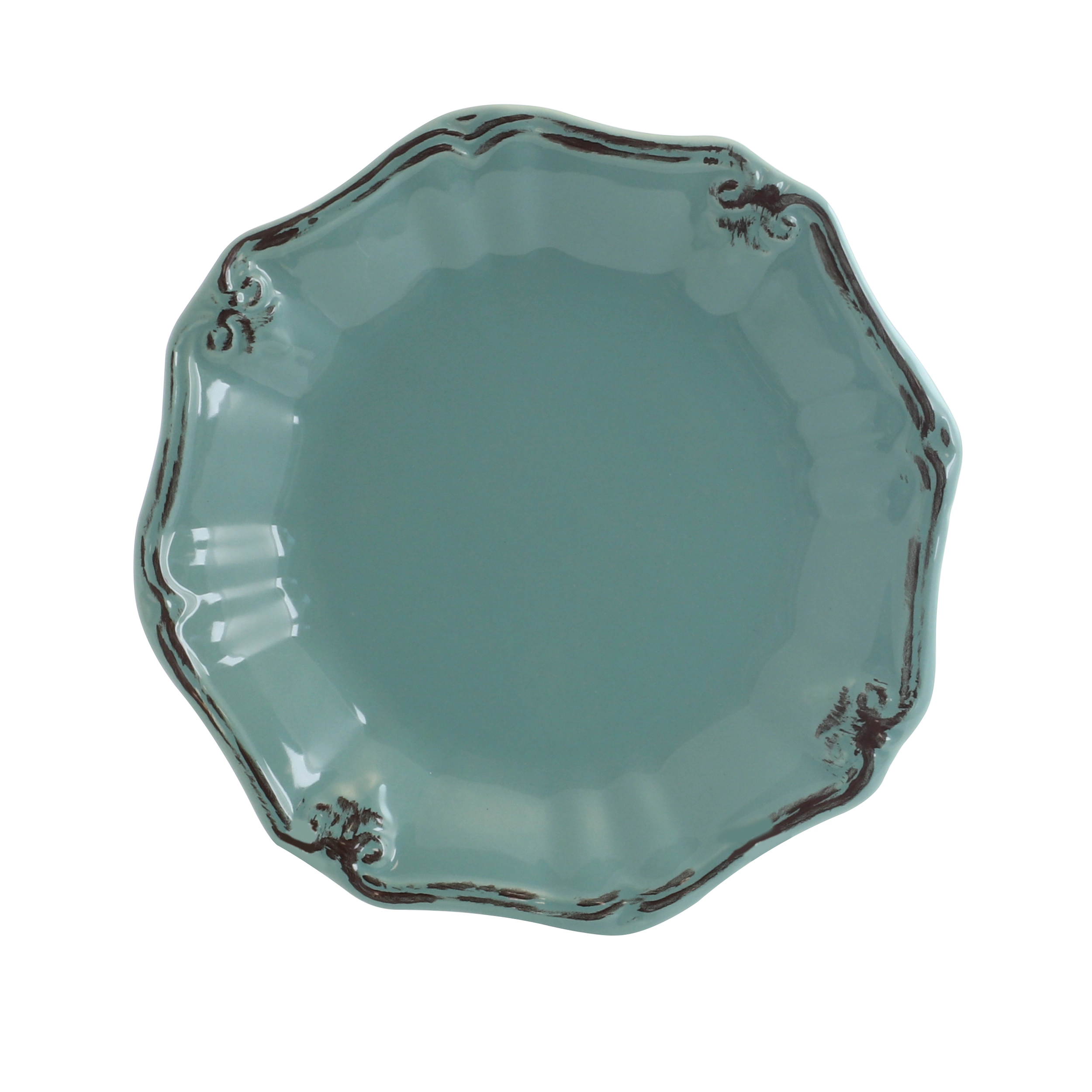 Elama Fleur De Lys 20-Piece Dinnerware Set White