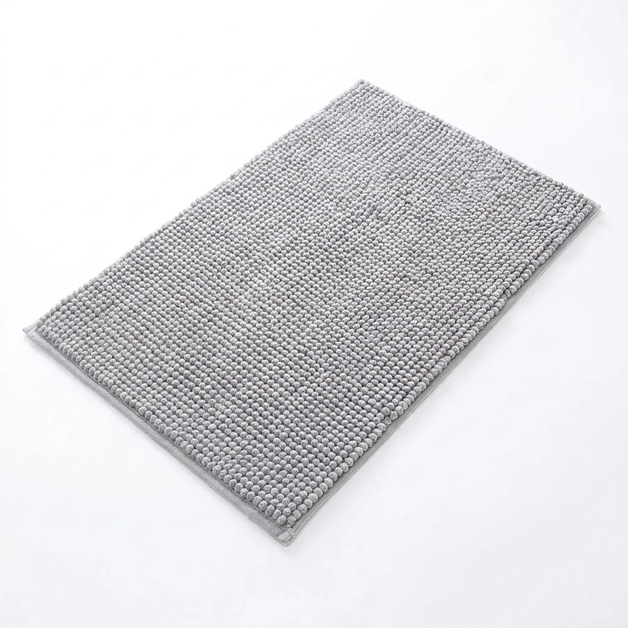 Alilang Unisex Chenille Bath Mat with Plush Pebble Texture and Non Slip Backing