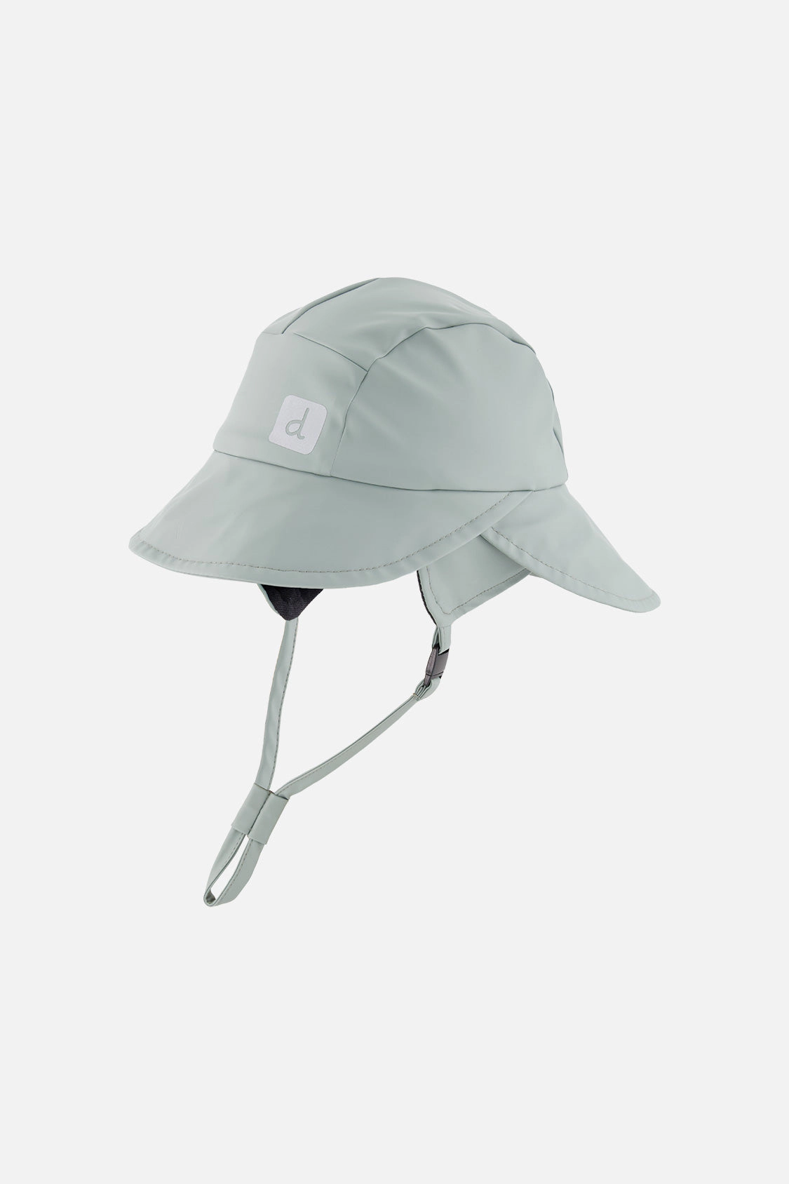 Deux par Deux Unisex Wide-Brim Rain Hat with Ear and Neck Flaps