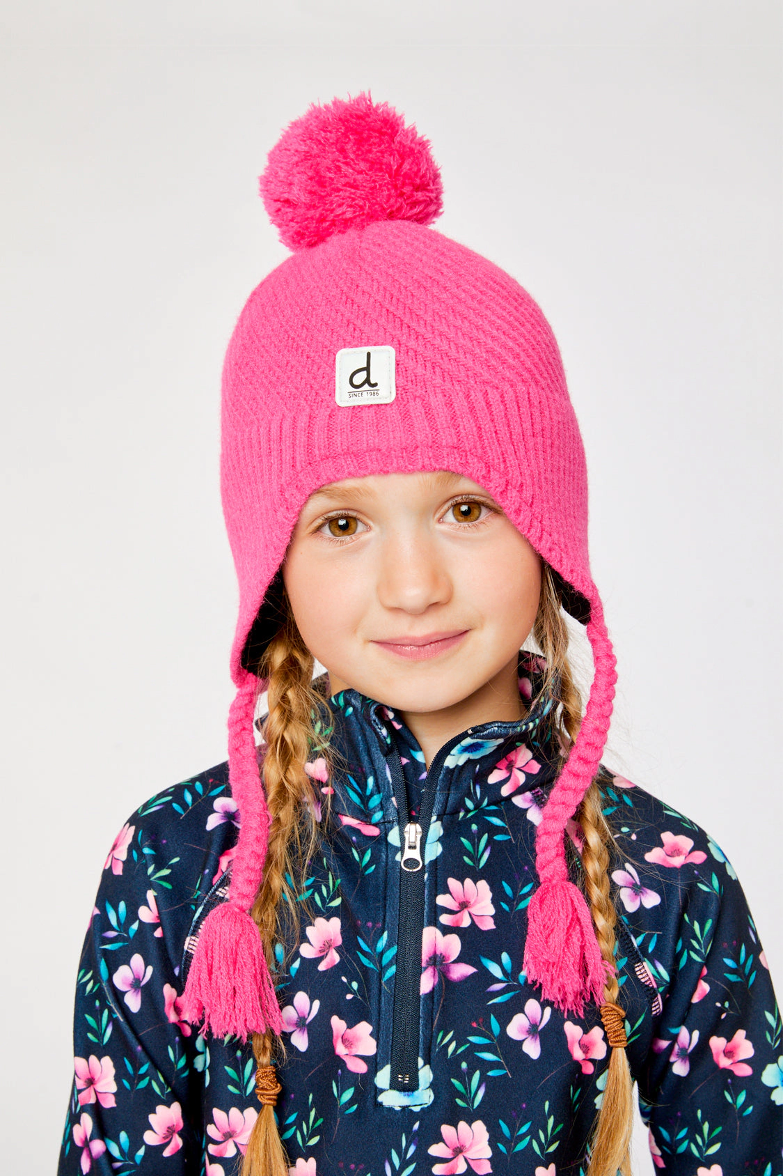 Deux par Girls Winter Peruvian Knit Hat with Pompom