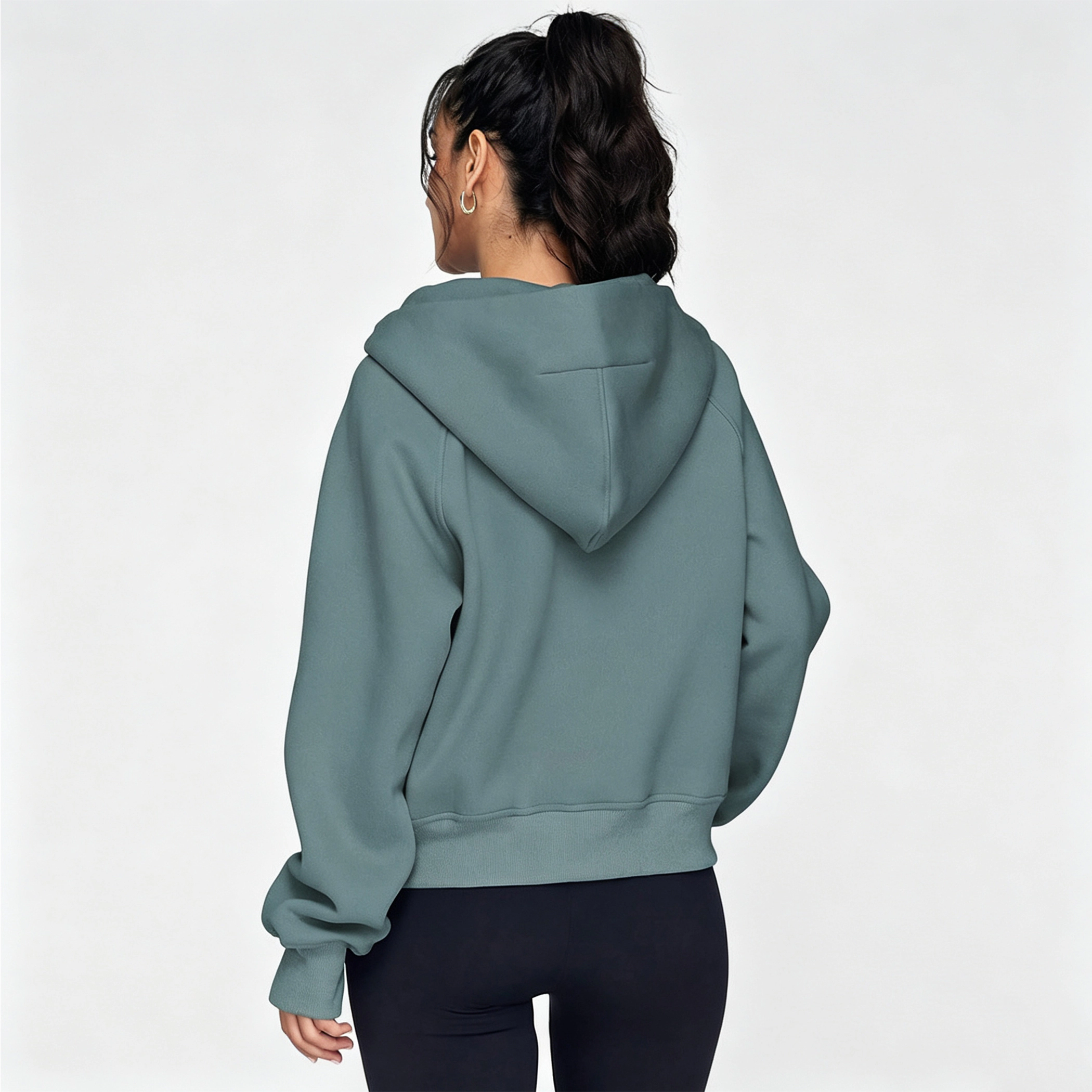 YesFashion Women's Half Zip Fleece Hoodies Long Sleeve Fall Winter Pullover Sweatshirt