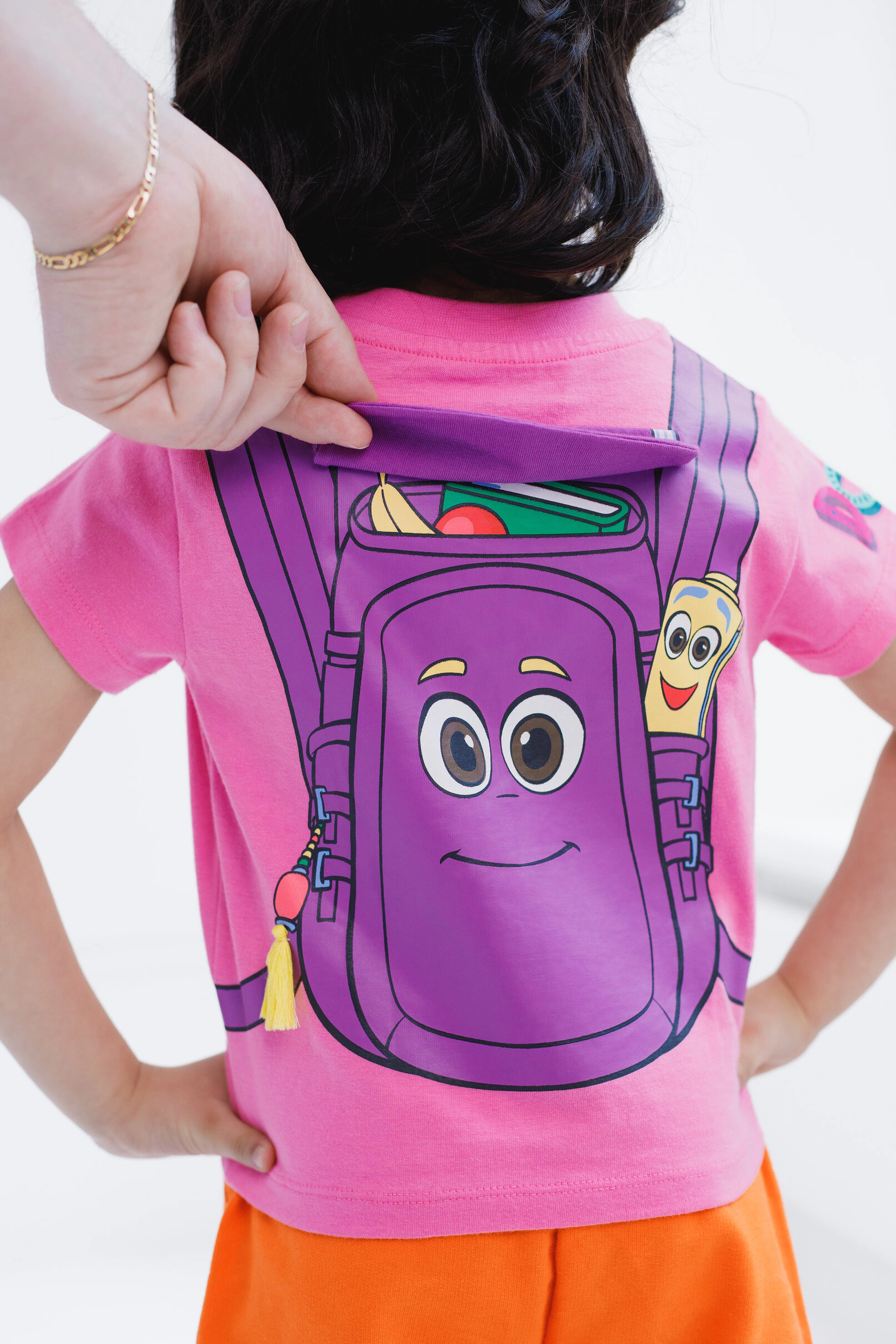 Dora the Explorer Girls' Cosplay 2-Piece Tee and Shorts Set