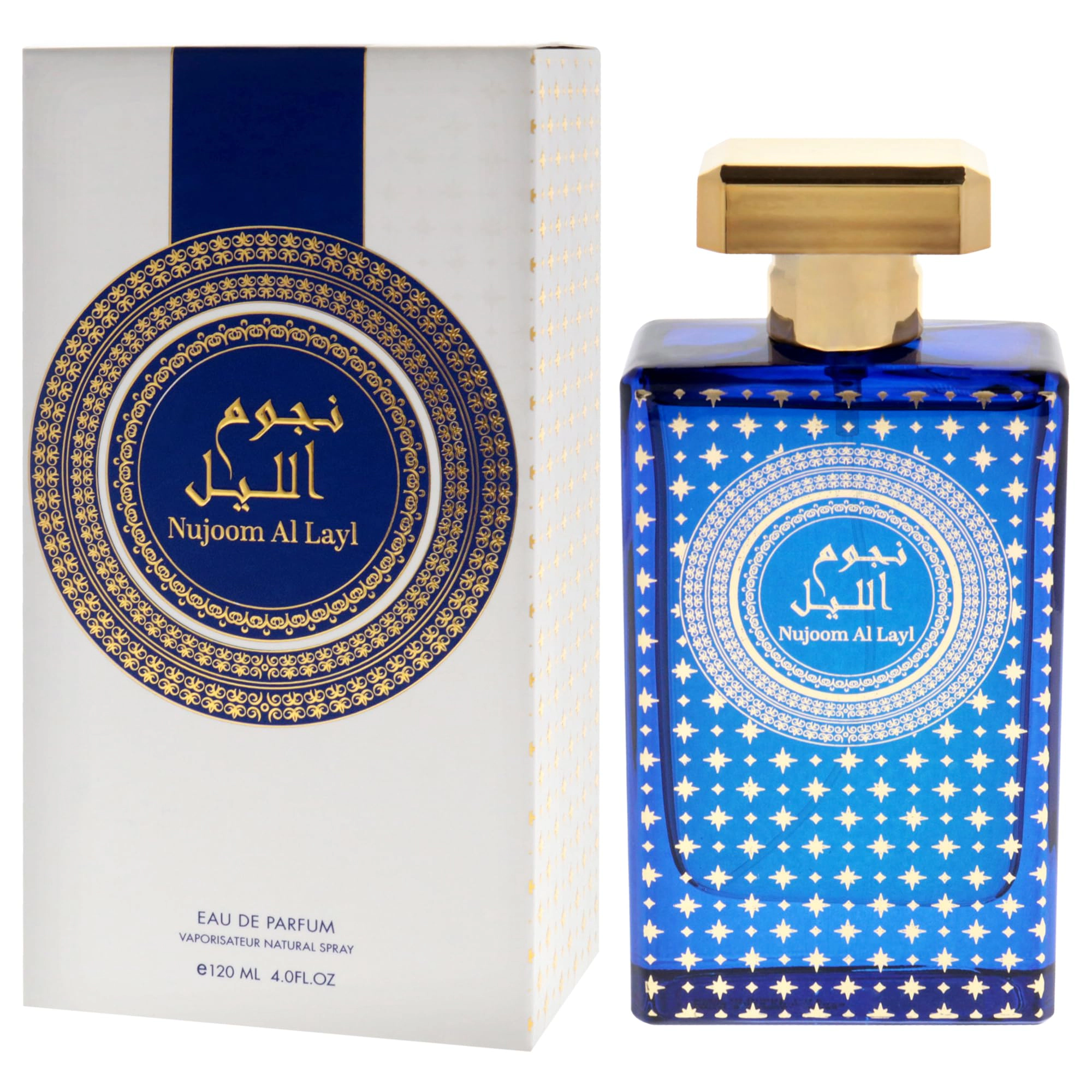 Risala Nujoom Al Layl Eau de Parfum for Men, Fresh Masculine Scent, 4.0 oz Spray