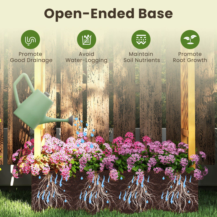 Hivvago 70 Inch Wooden Raised Garden Bed with Lattice Trellis
