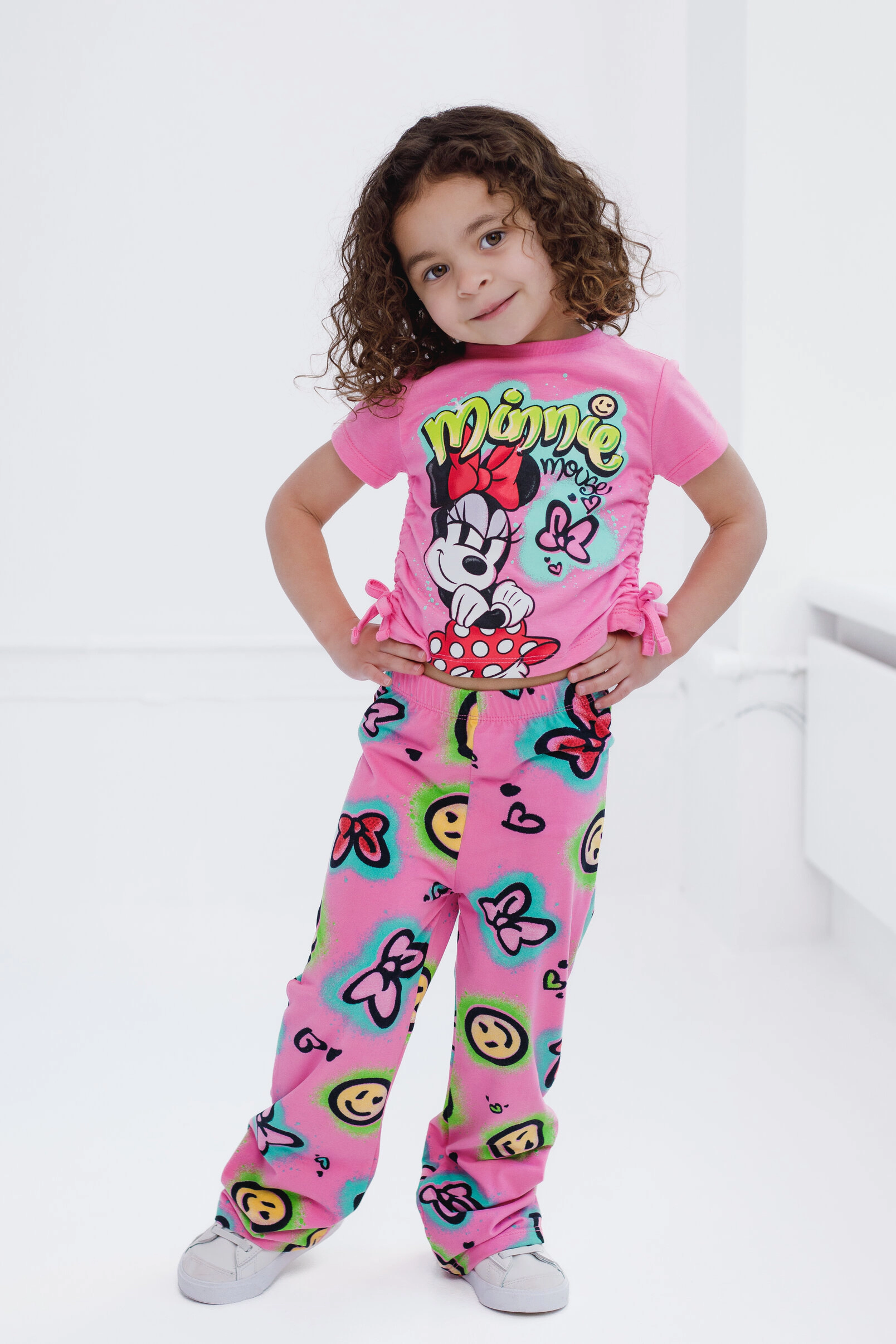 Disney Minnie Mouse Girls' 2-Piece T-Shirt and Flare Pants Set