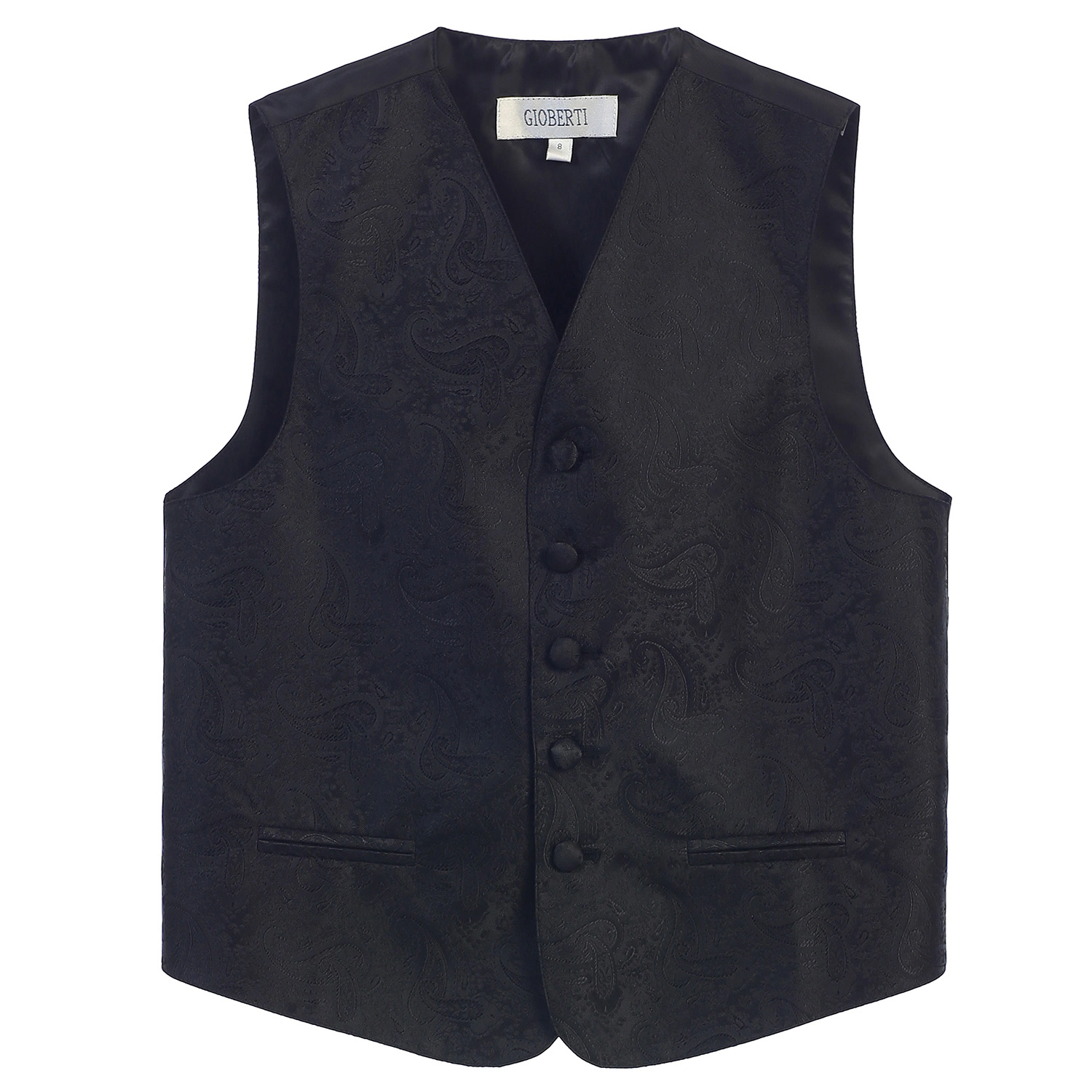 Gioberti Boy's 4pc Paisley Vest Set