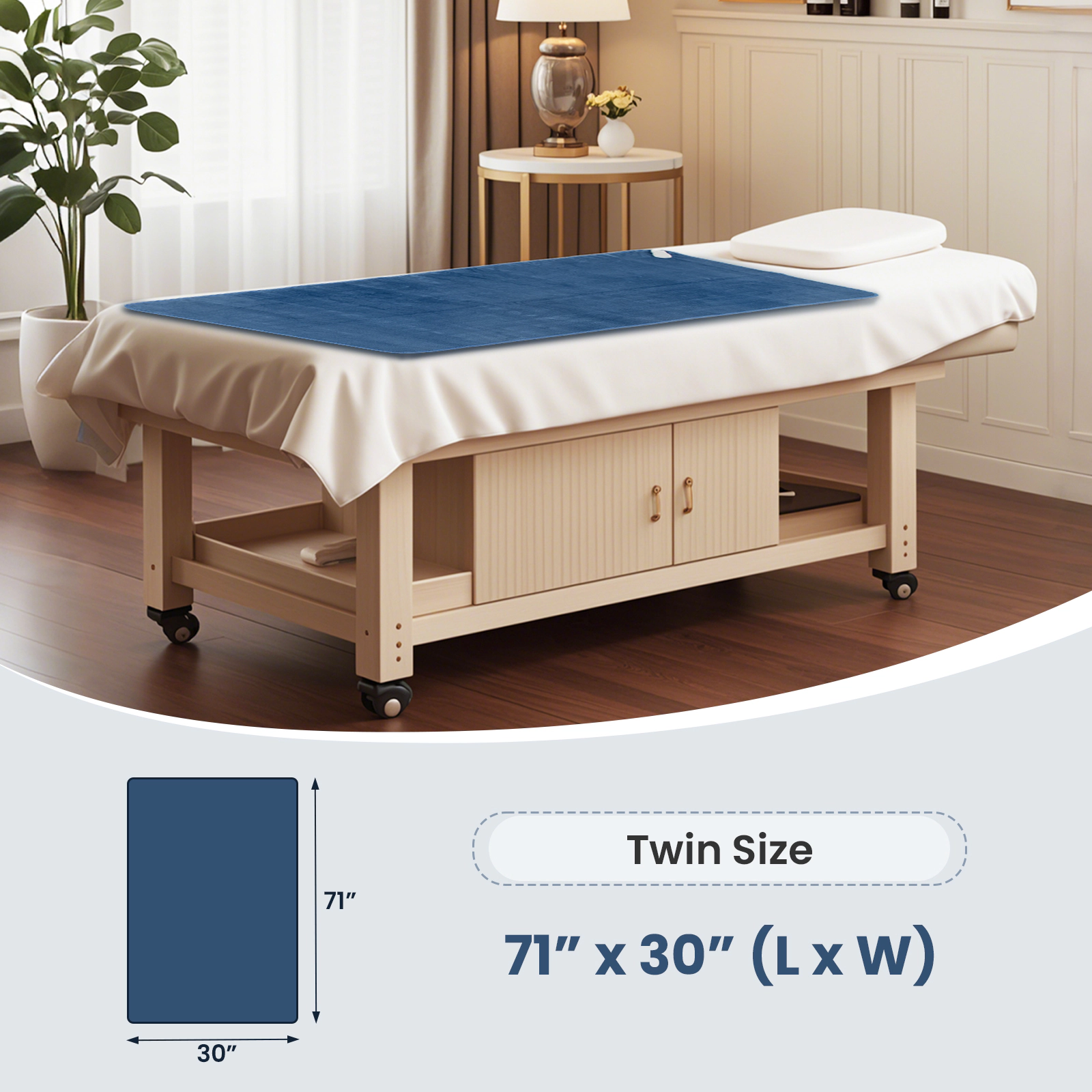 SUGIFT Twin Size Electric Heated Mattress Pad 5 Heating Levels 1-8 Hour Timer Overheat Protection 71 x 30-in Gray