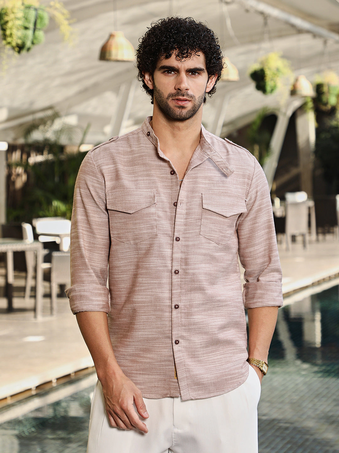 Cahoot Men's Heathered Utility-Relaxed Shirt