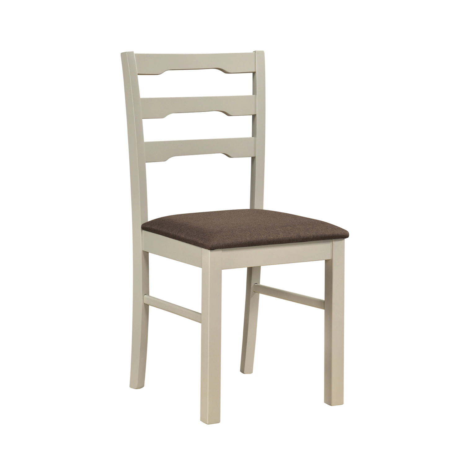 LJG Set of Linen Style Upholstered Dining Chairs with Wood Frames